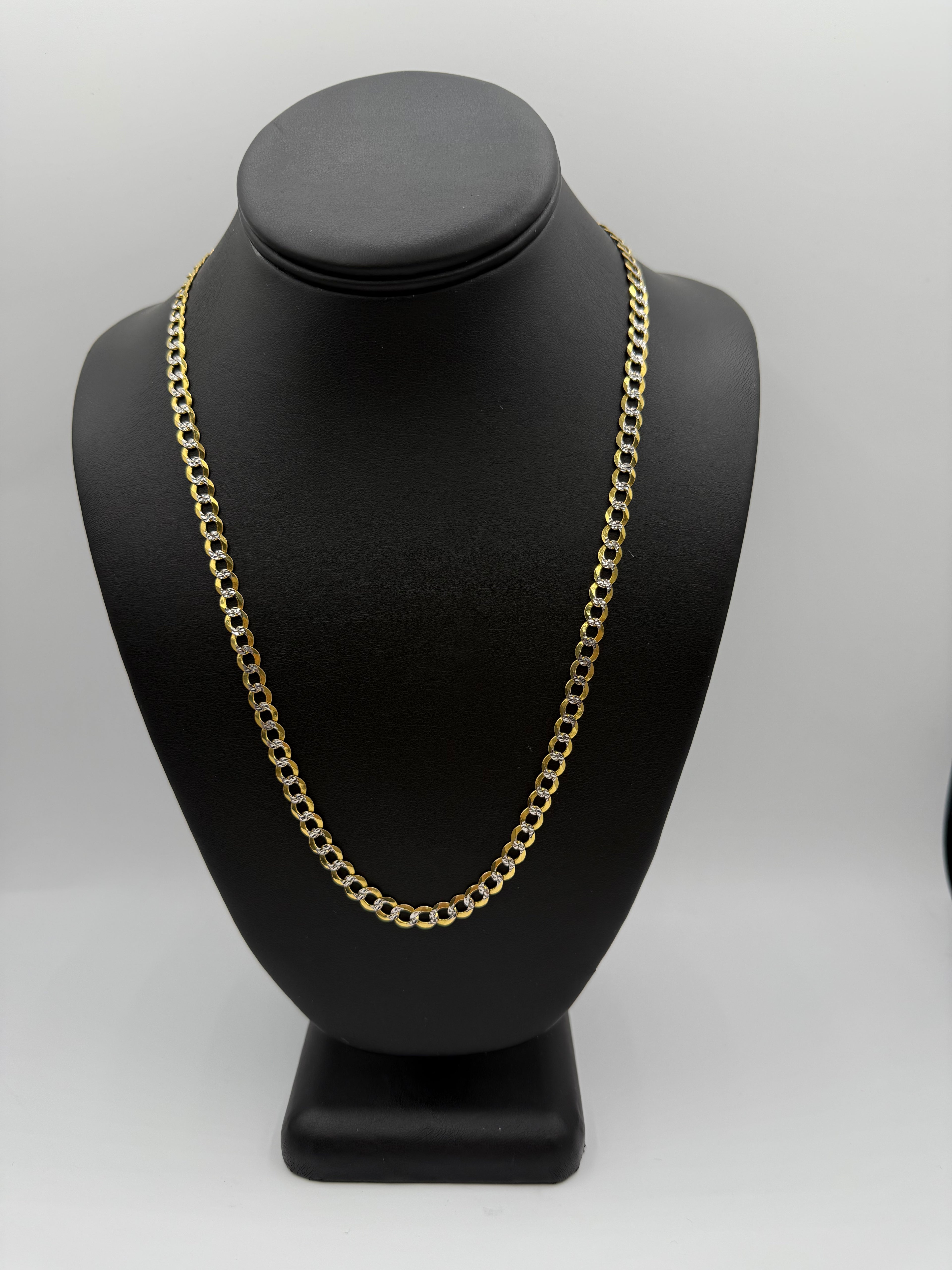 14k Solid Cuban Link Two-tones