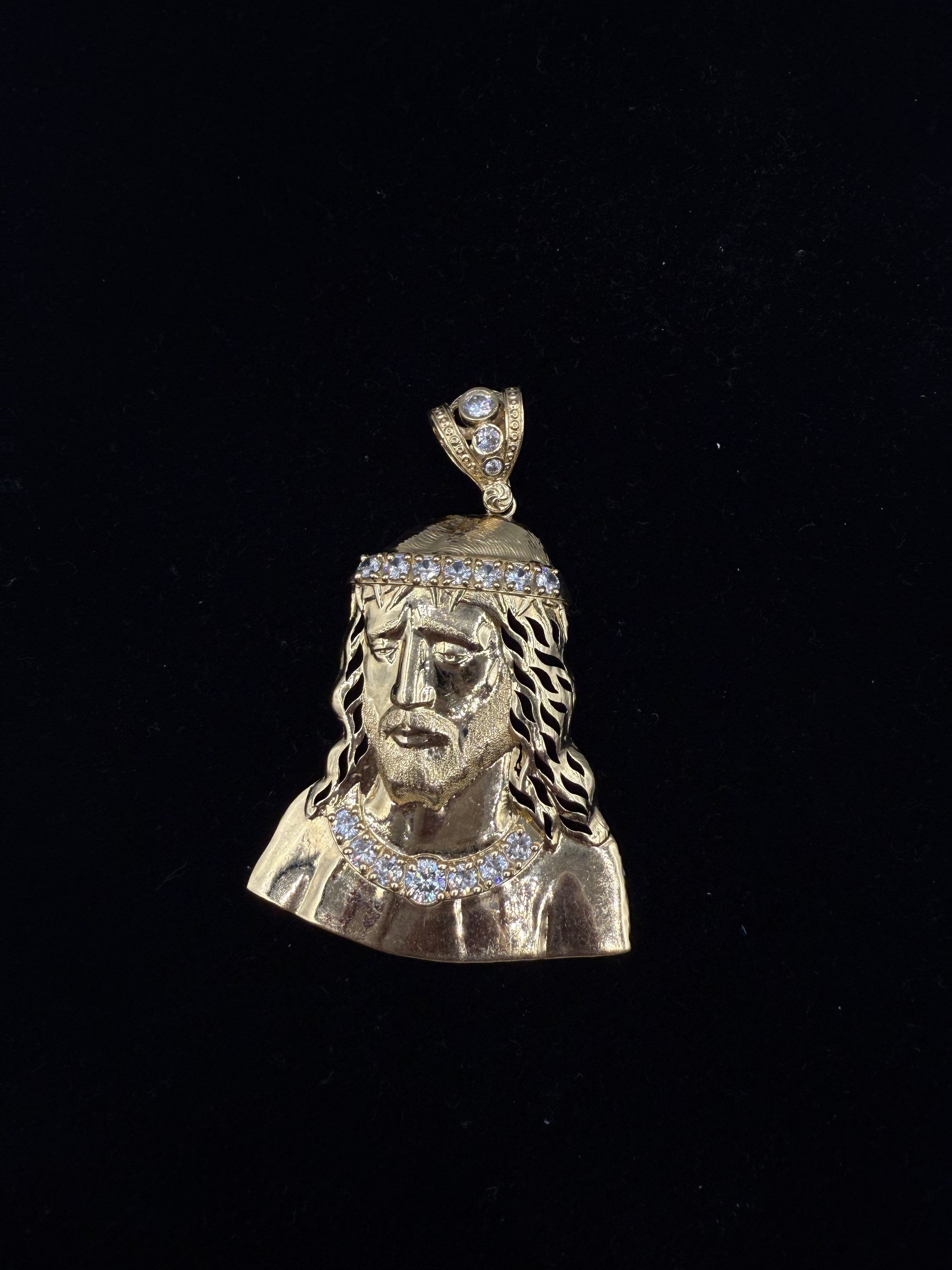 14k Jesus's Face Pendant