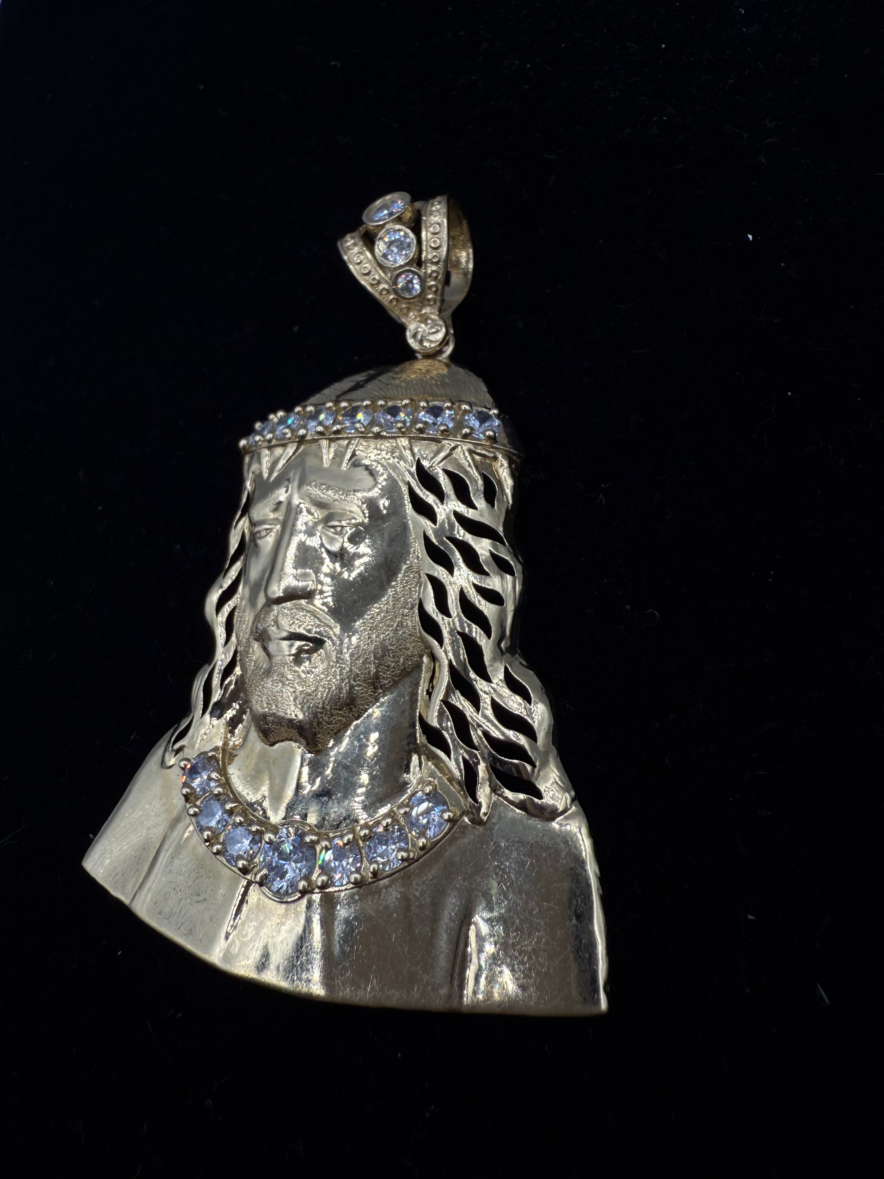 14k Jesus's Face Pendant