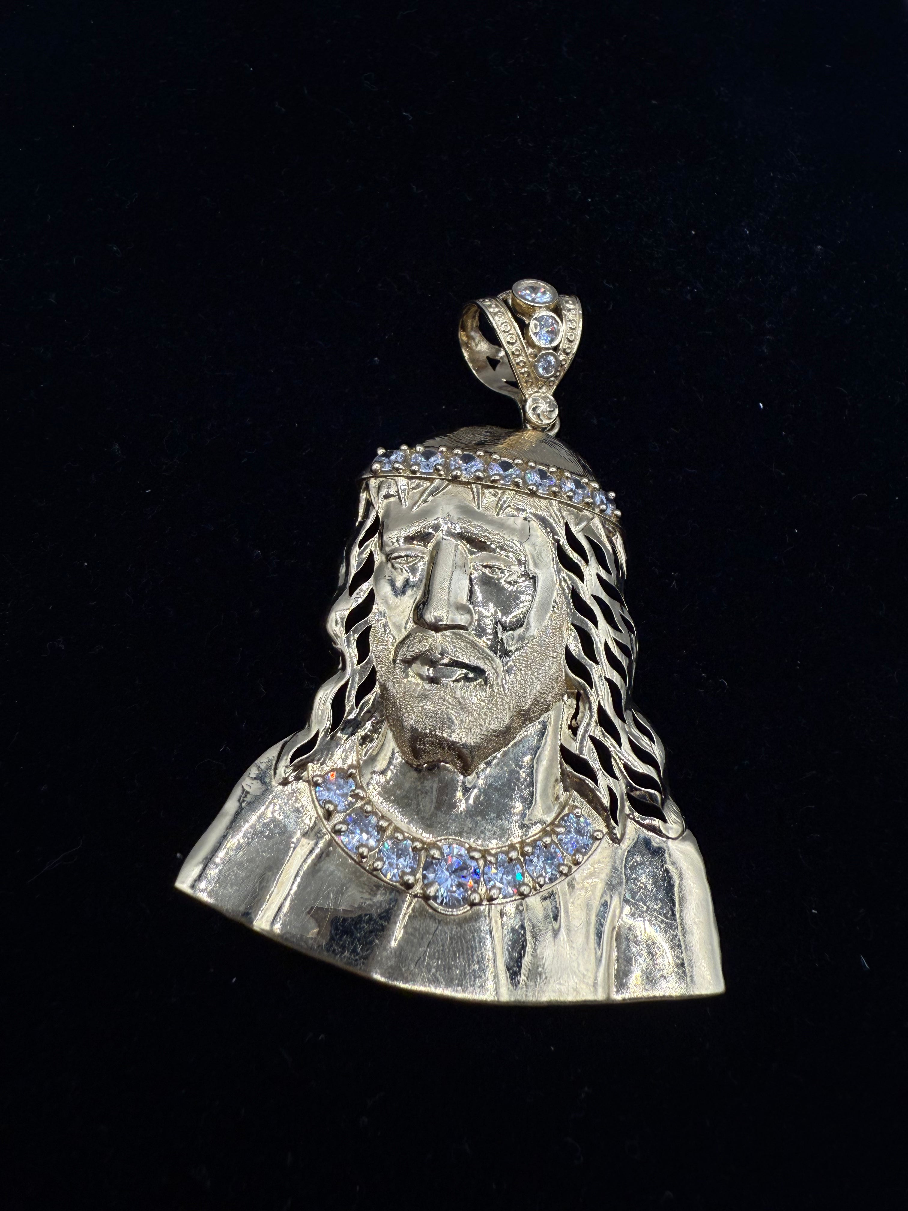 14k Jesus's Face Pendant