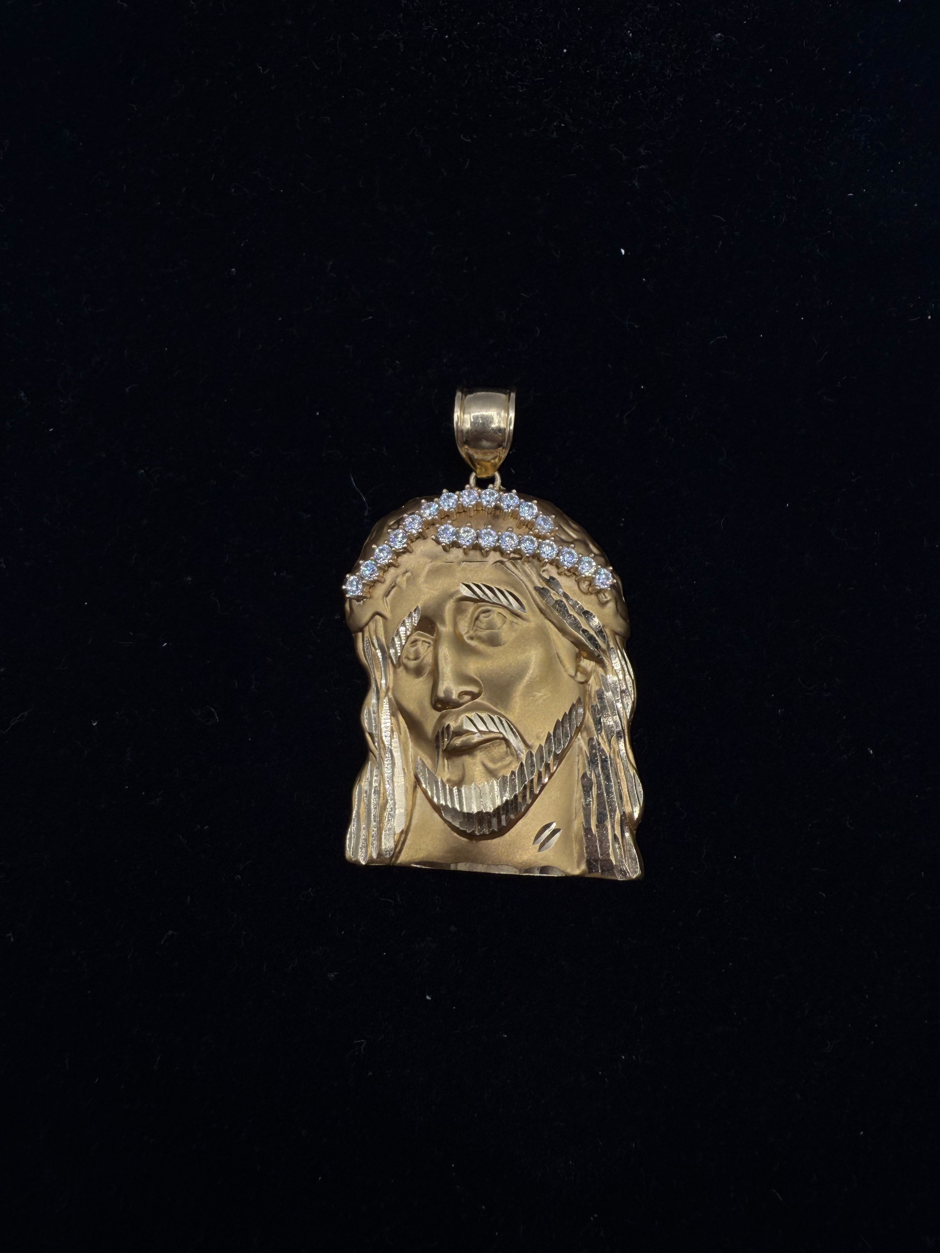 14k Jesus's Face Pendant
