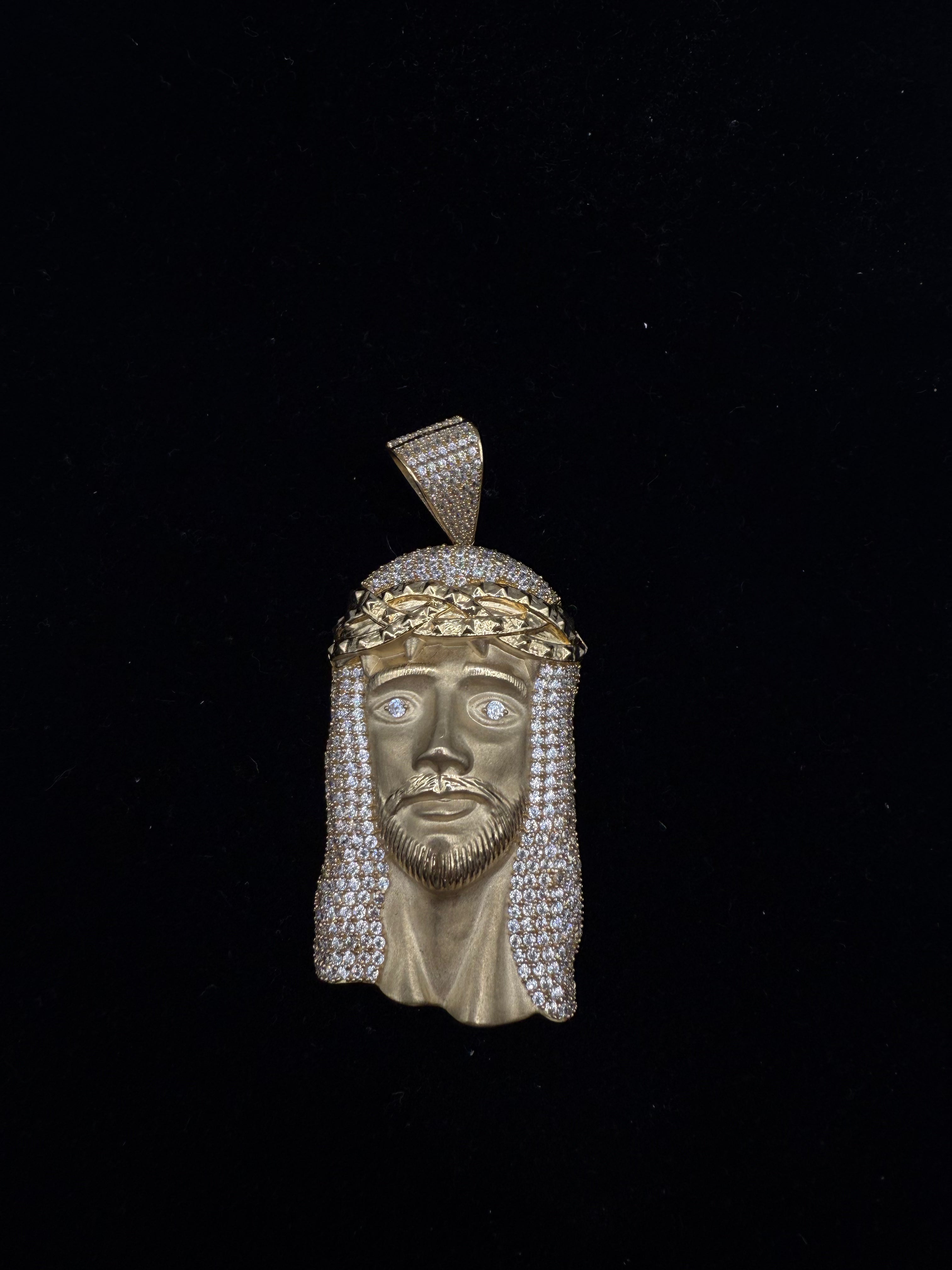 14k Jesus's Face Pendant