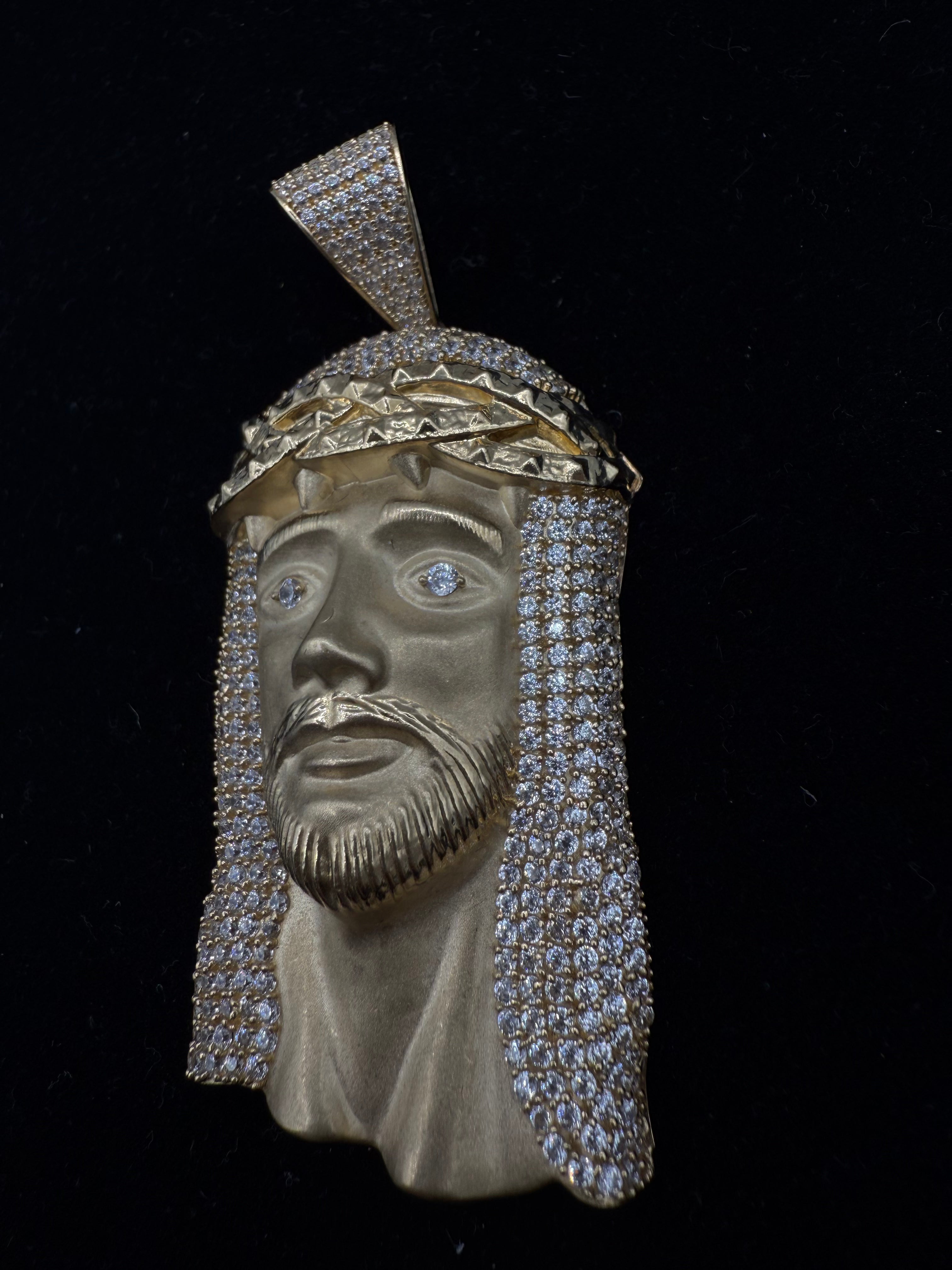 14k Jesus's Face Pendant