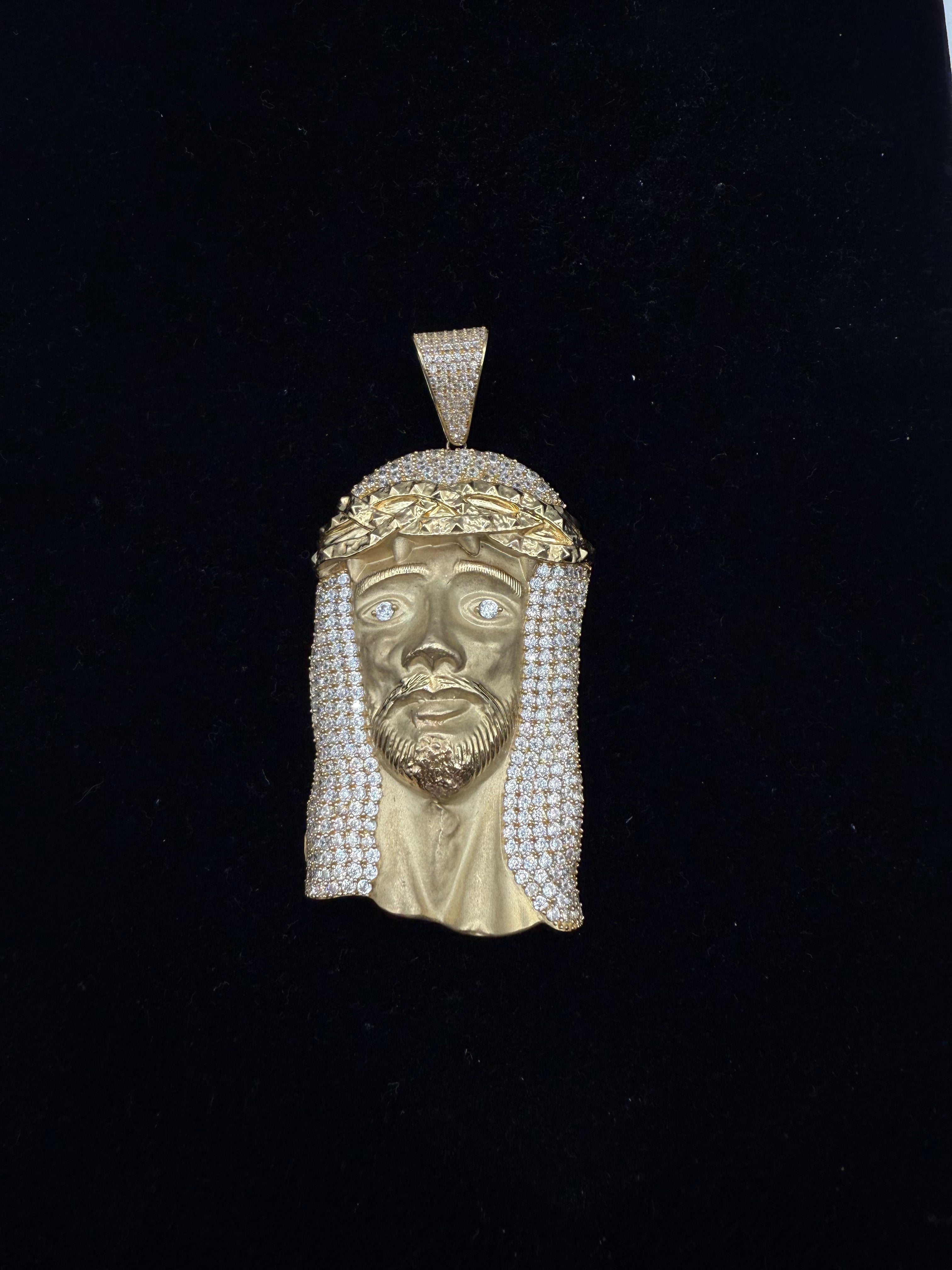 14k Jesus's Face Pendant