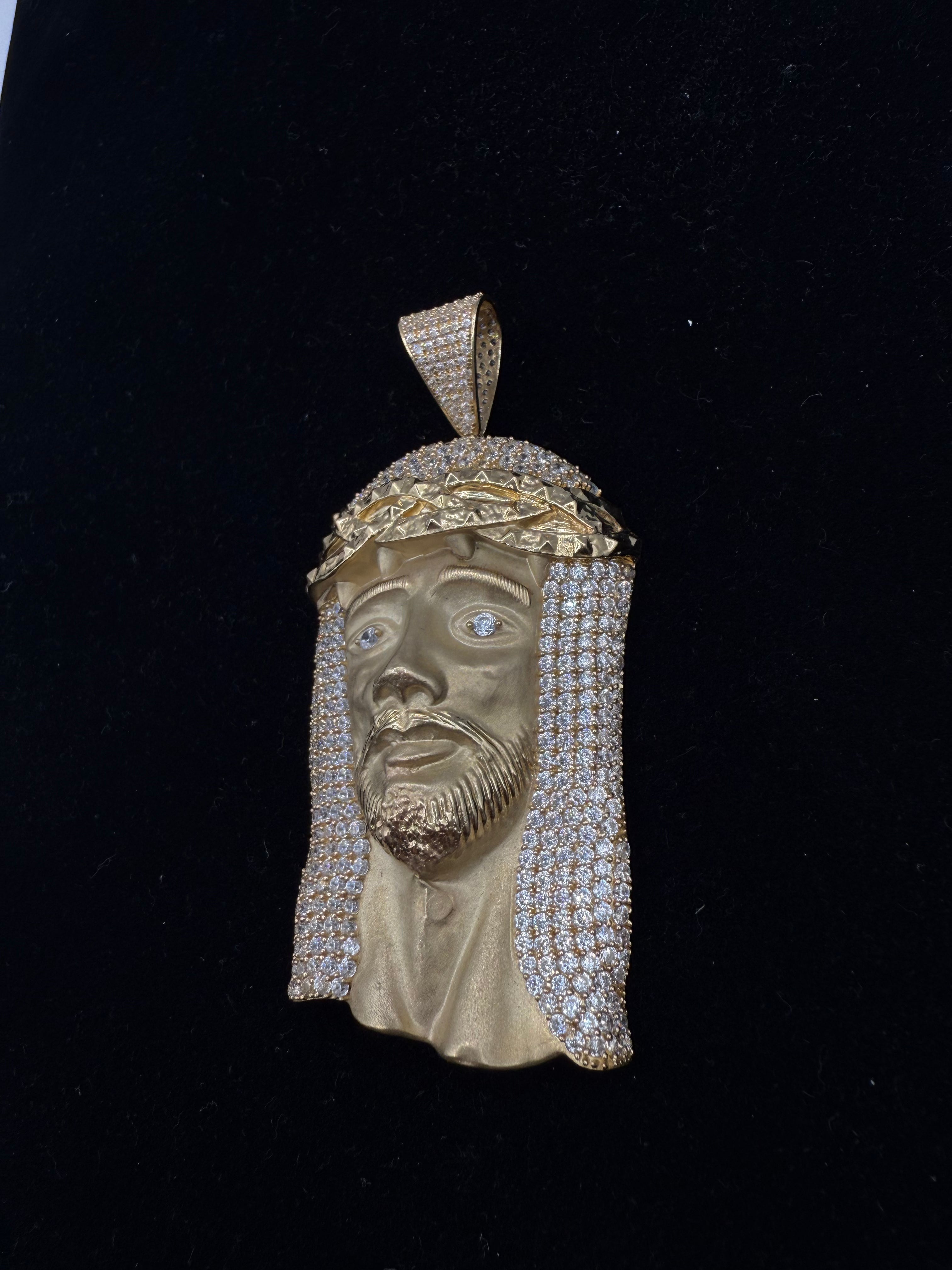 14k Jesus's Face Pendant