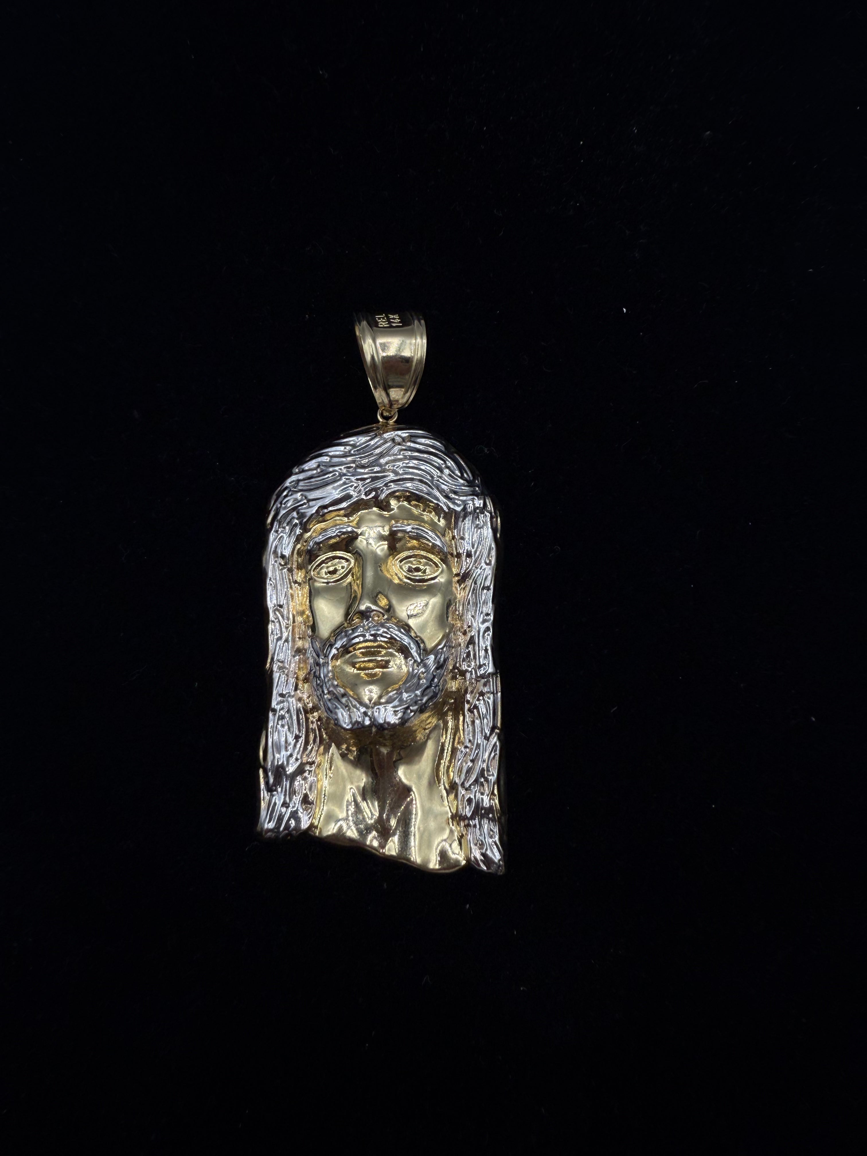 14k Jesus's Face Pendant