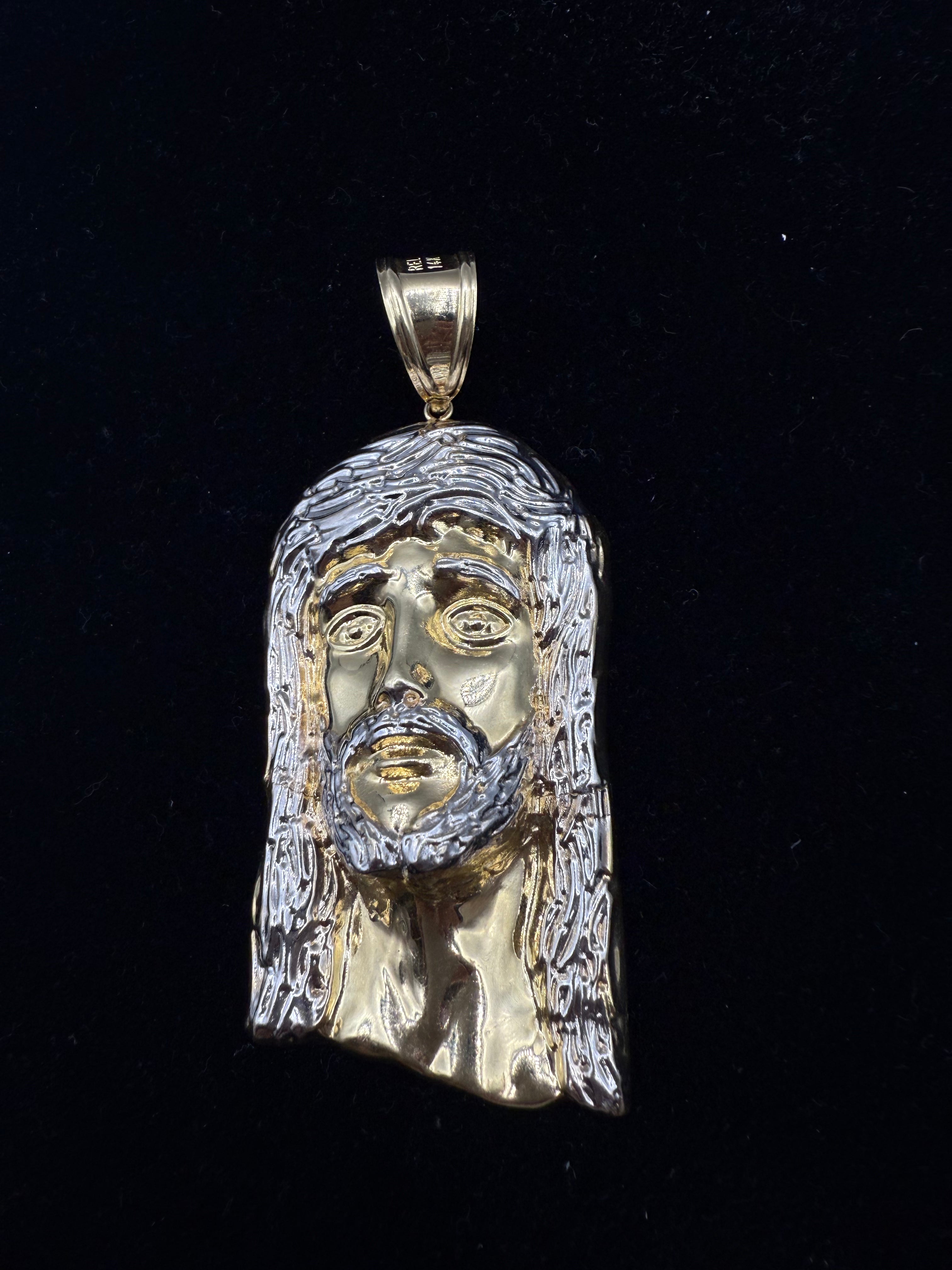 14k Jesus's Face Pendant
