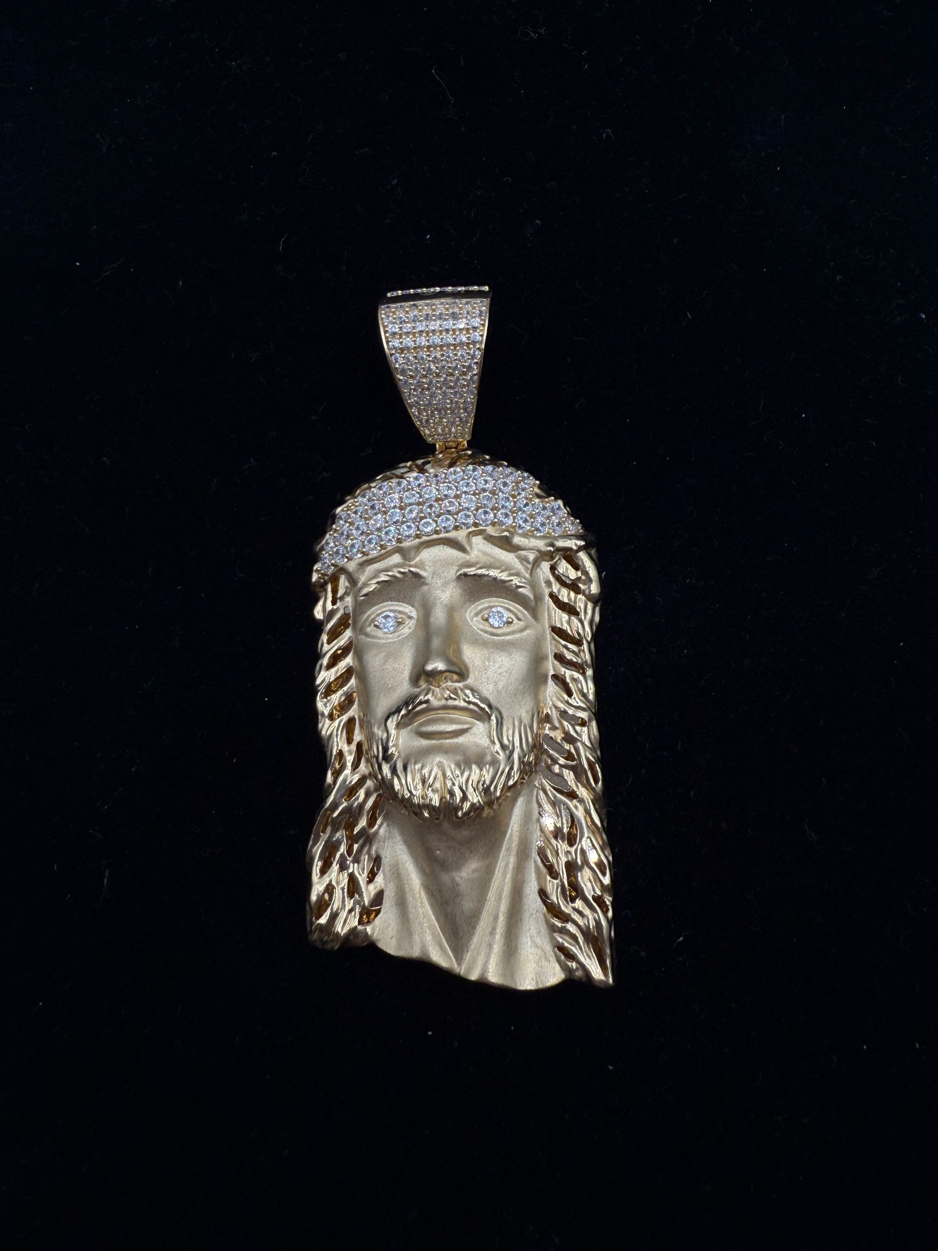 14k Jesus's Face Pendant