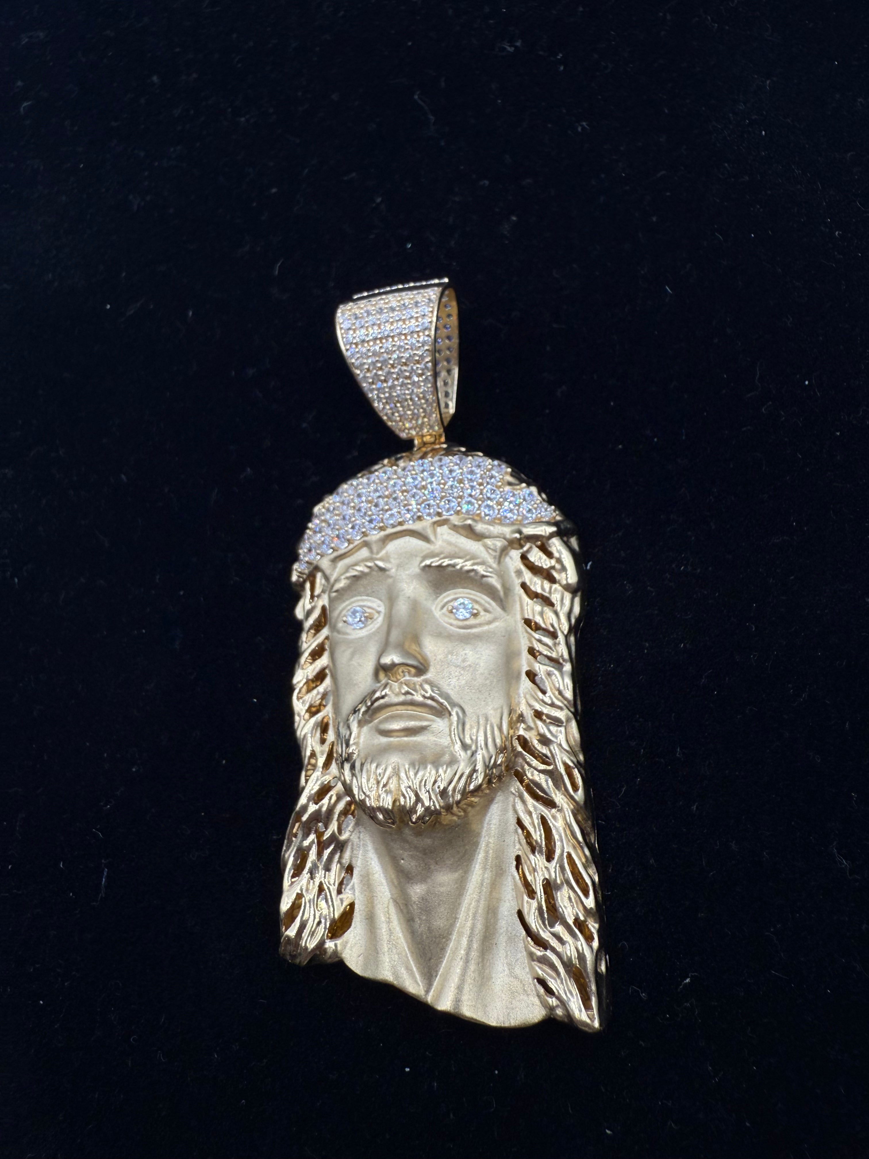 14k Jesus's Face Pendant