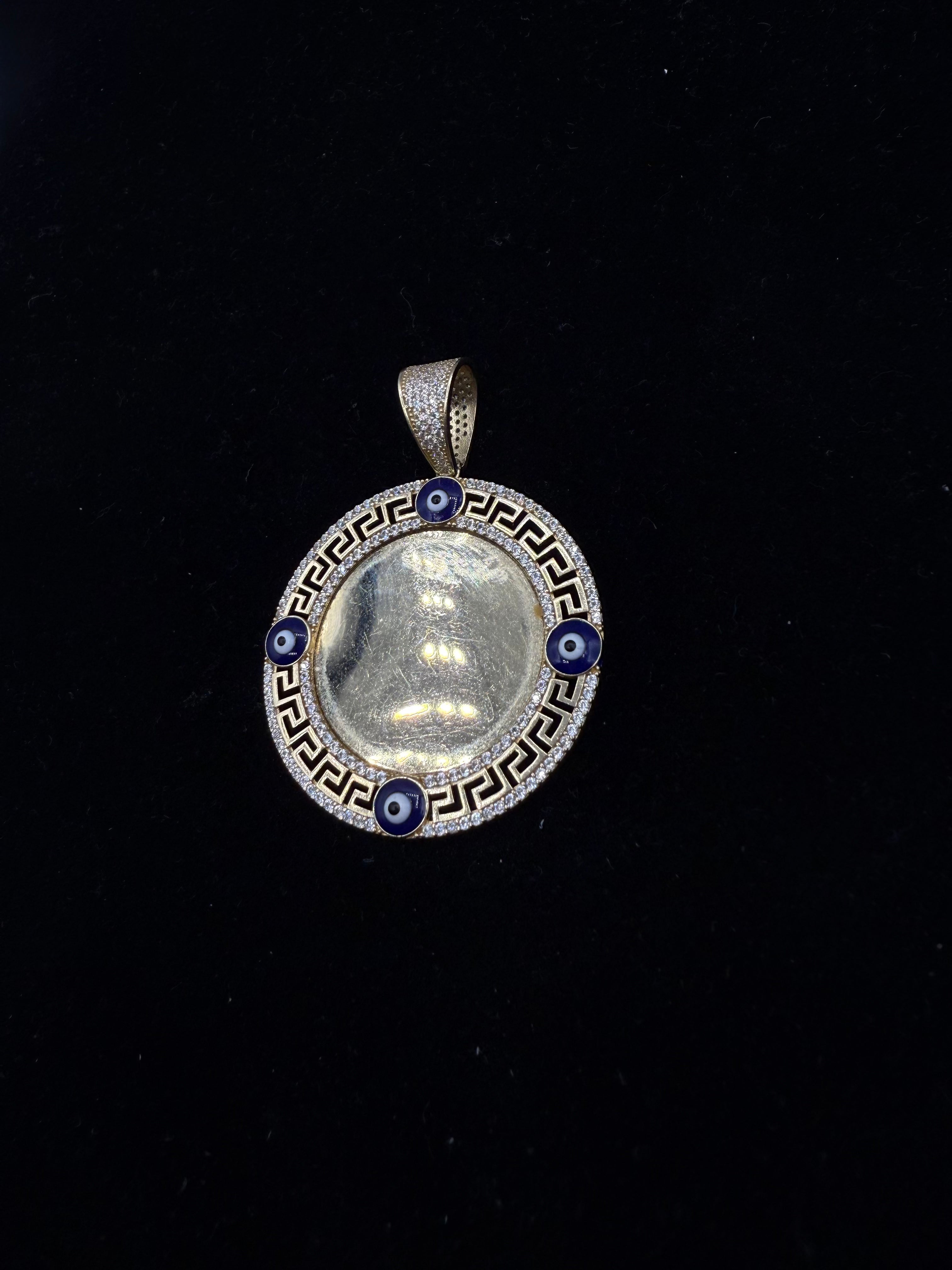 14k Evil Eye's Picture Pendant