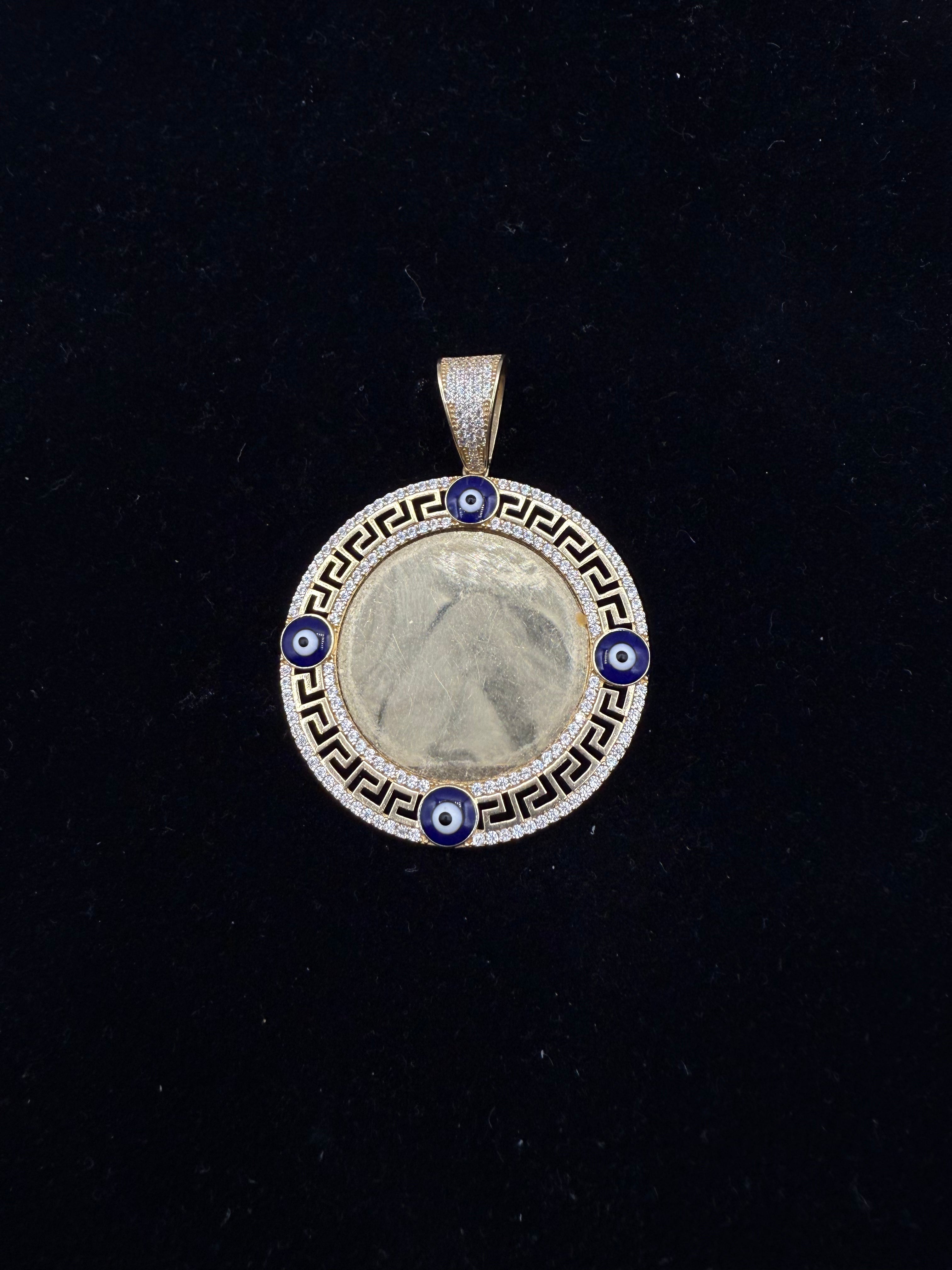 14k Evil Eye's Picture Pendant