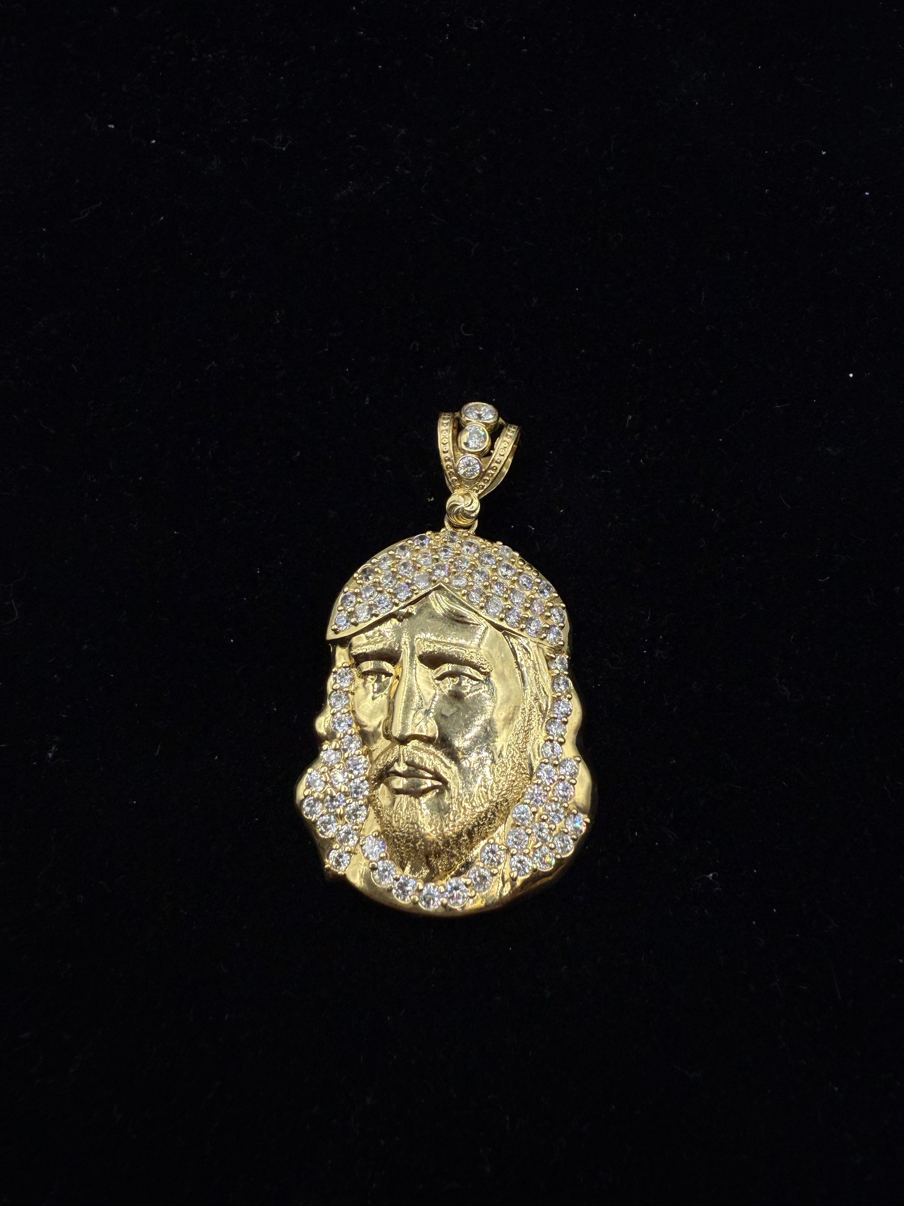 14k Jesus' face Pendant