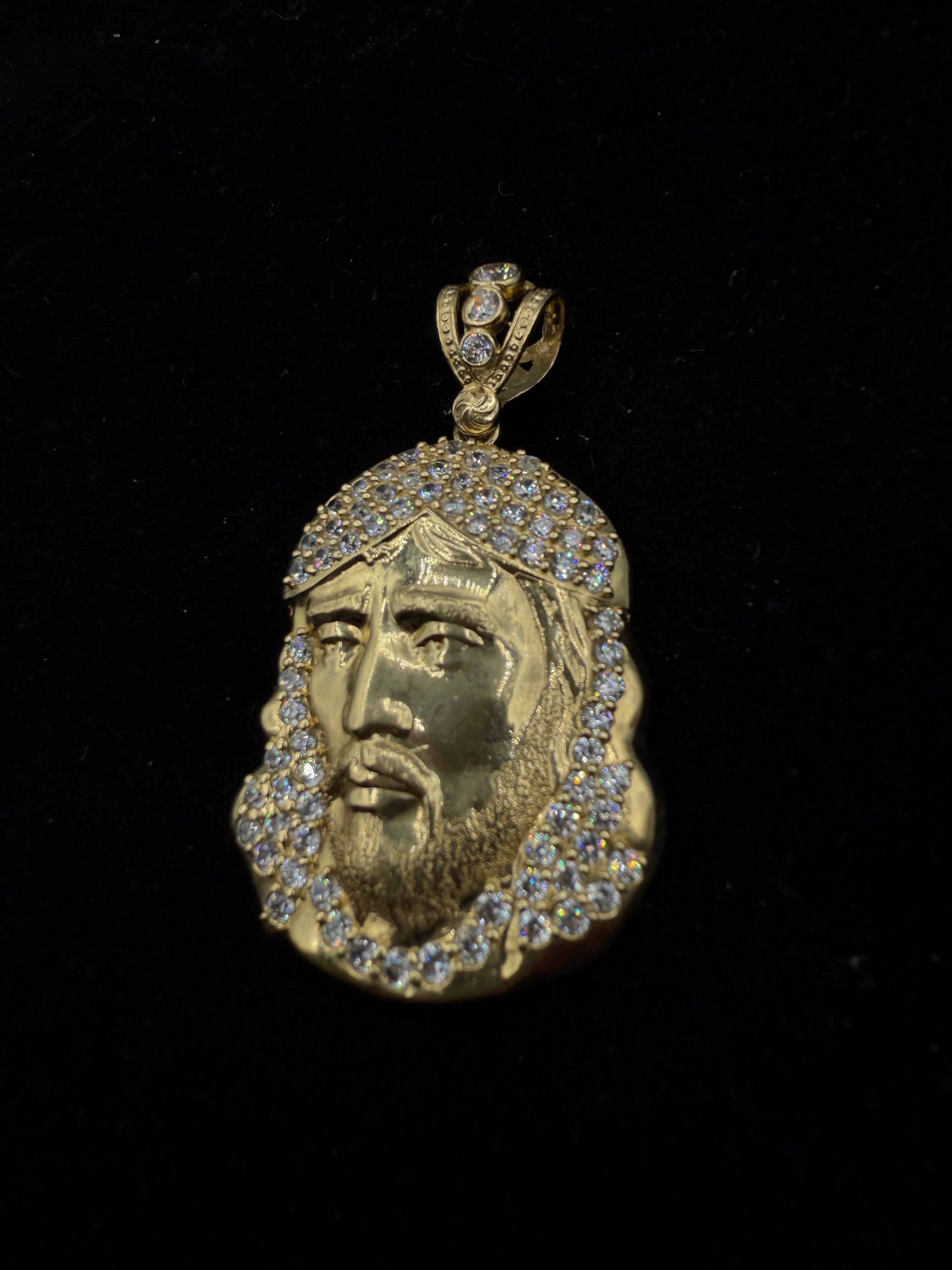 14k Jesus' face Pendant
