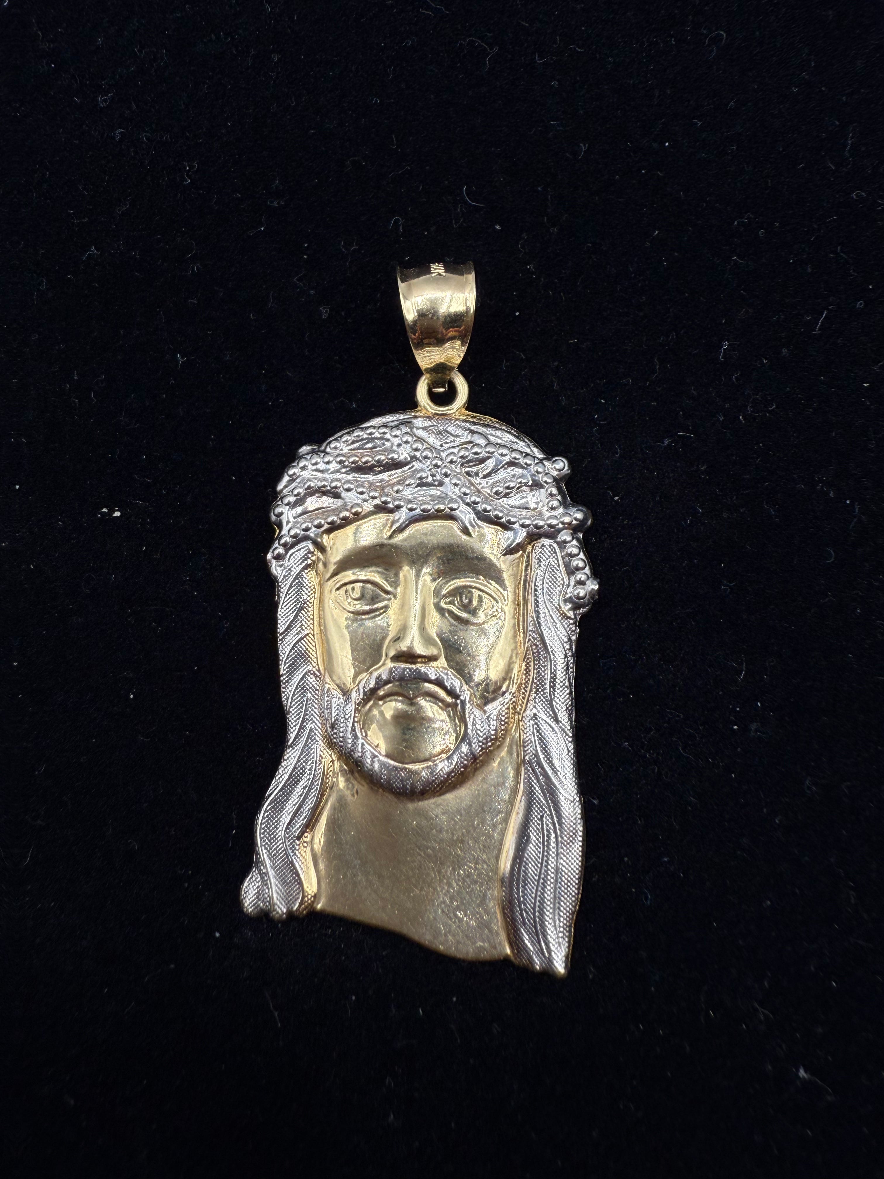 14k Jesus's Face Pendant