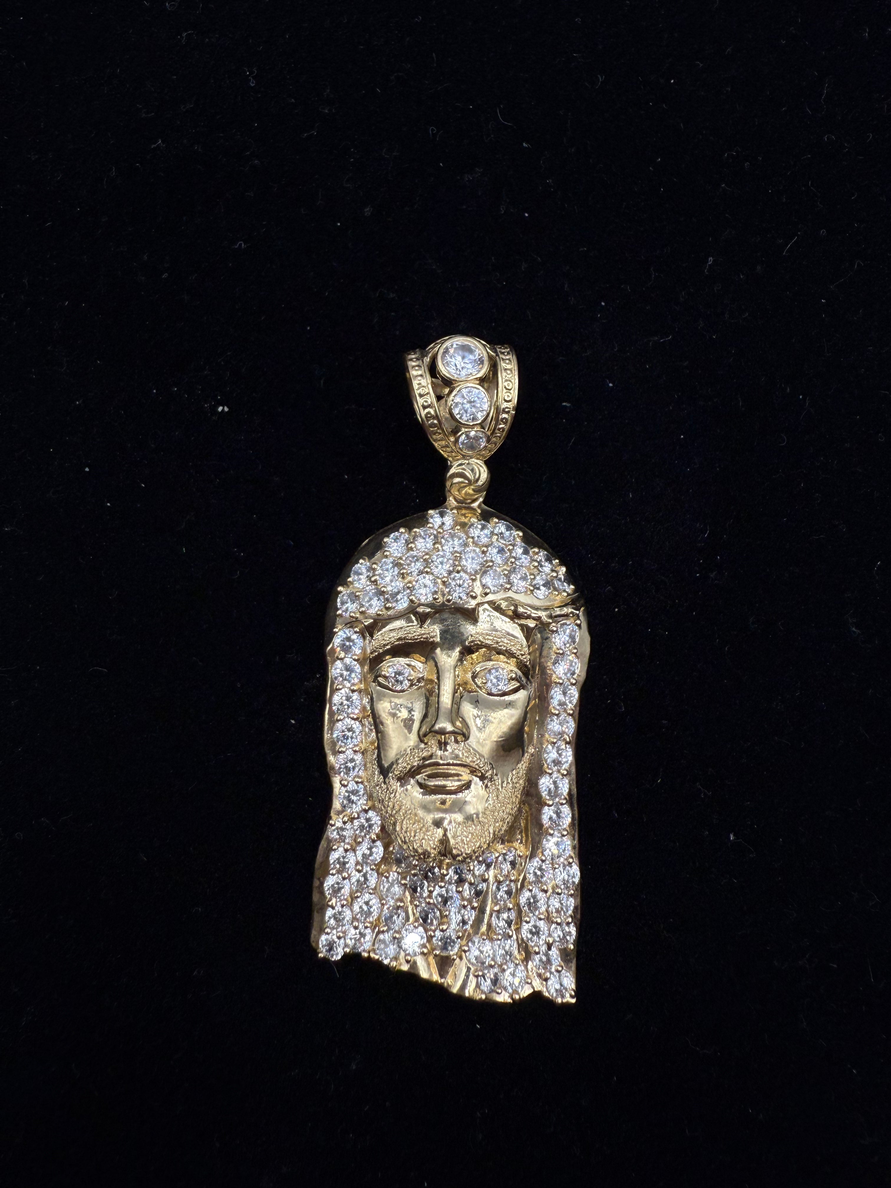 14k Jesus's Face Medalla