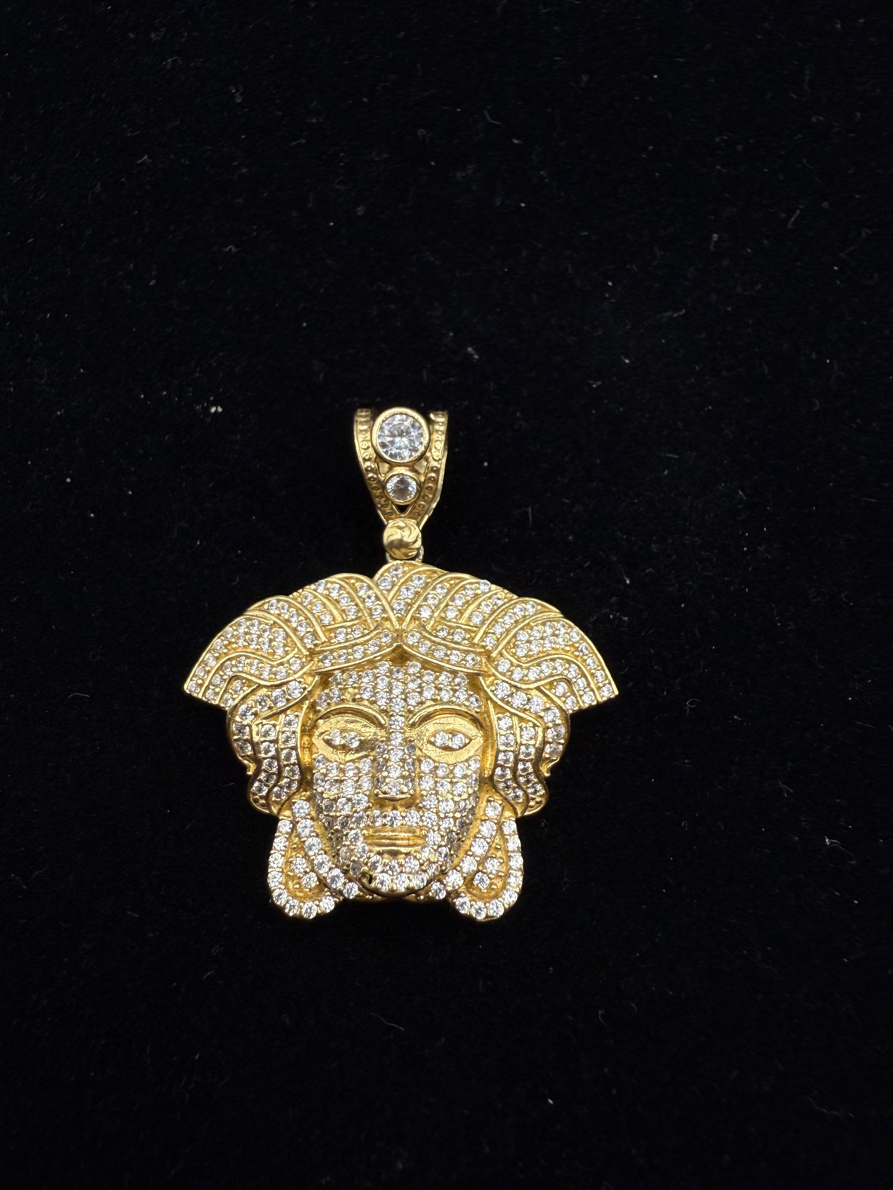 14k Medalla Estilo Versace