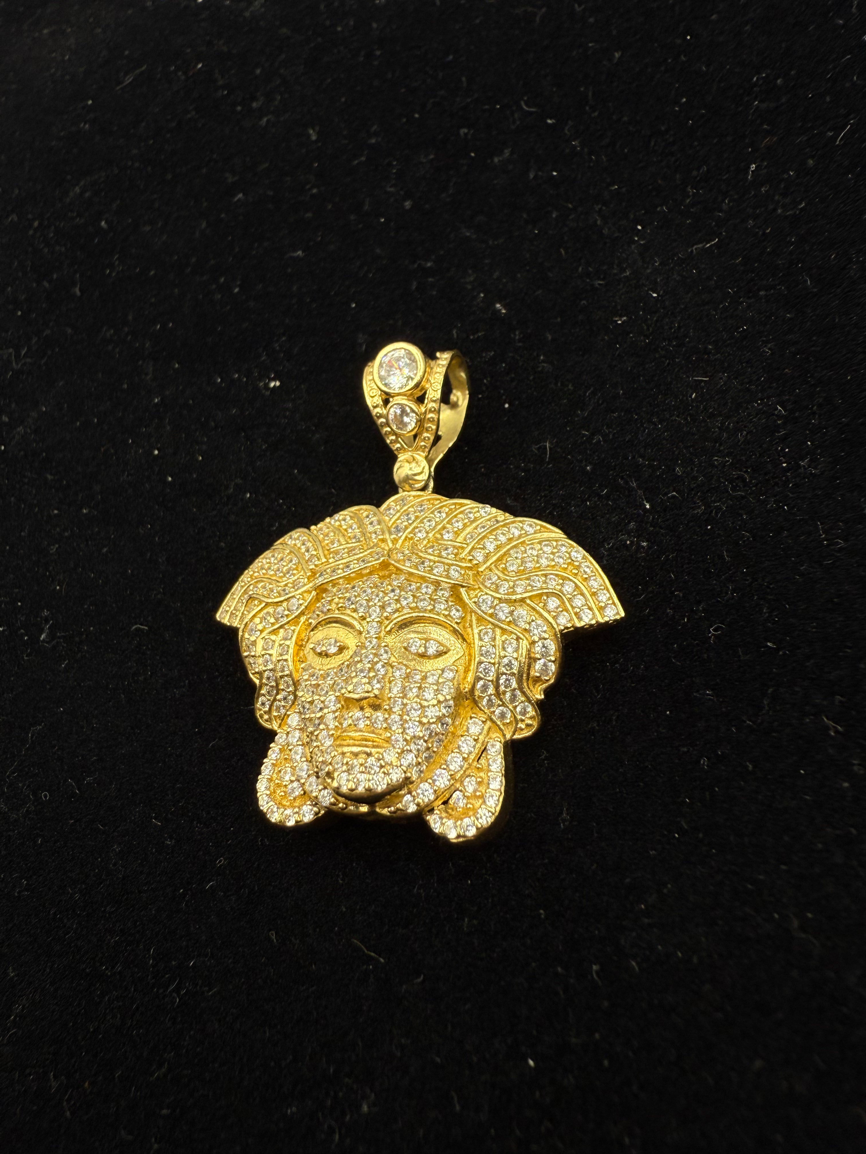 14k Medalla Estilo Versace