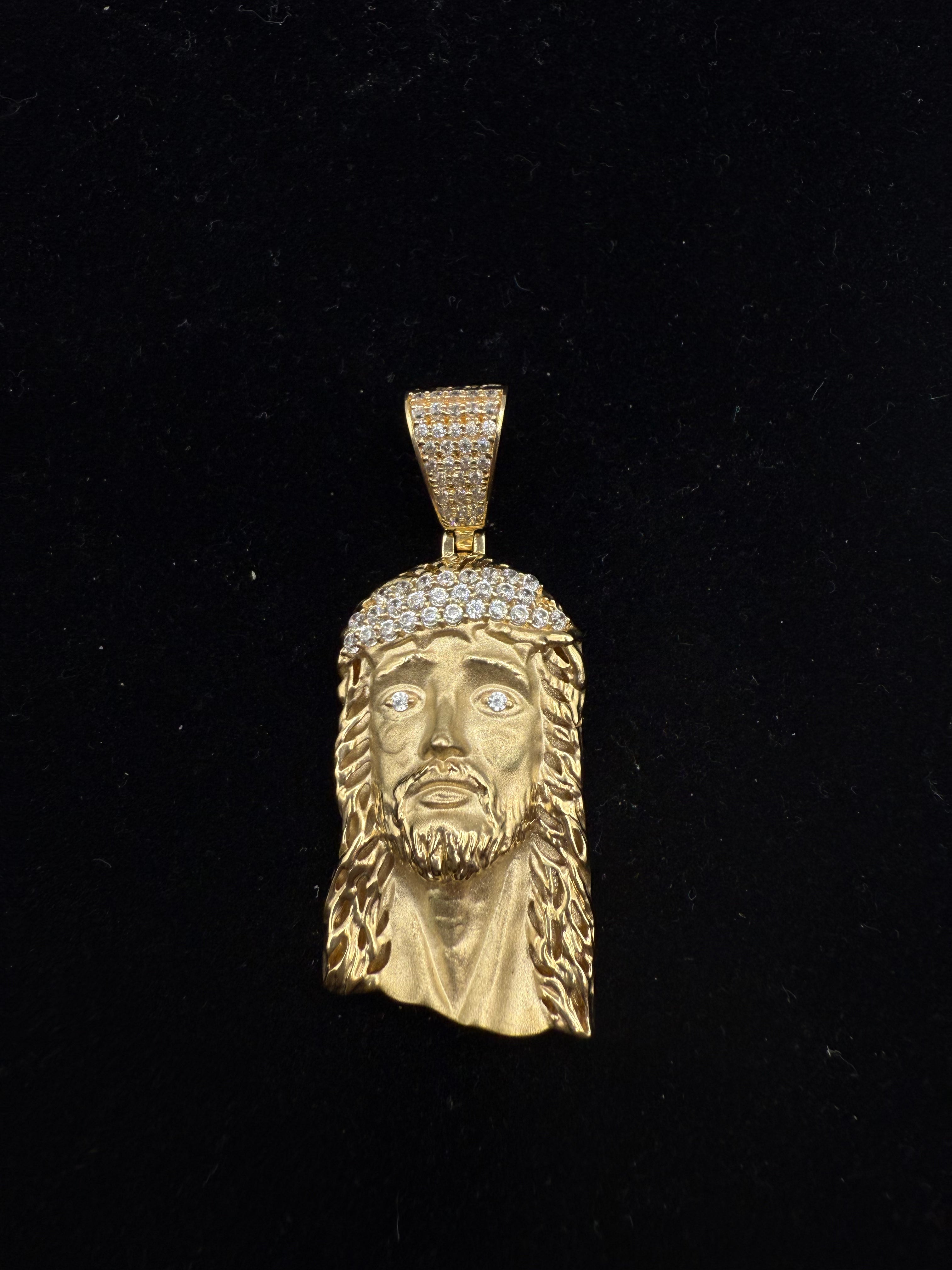 14k Medalla Jesus Face