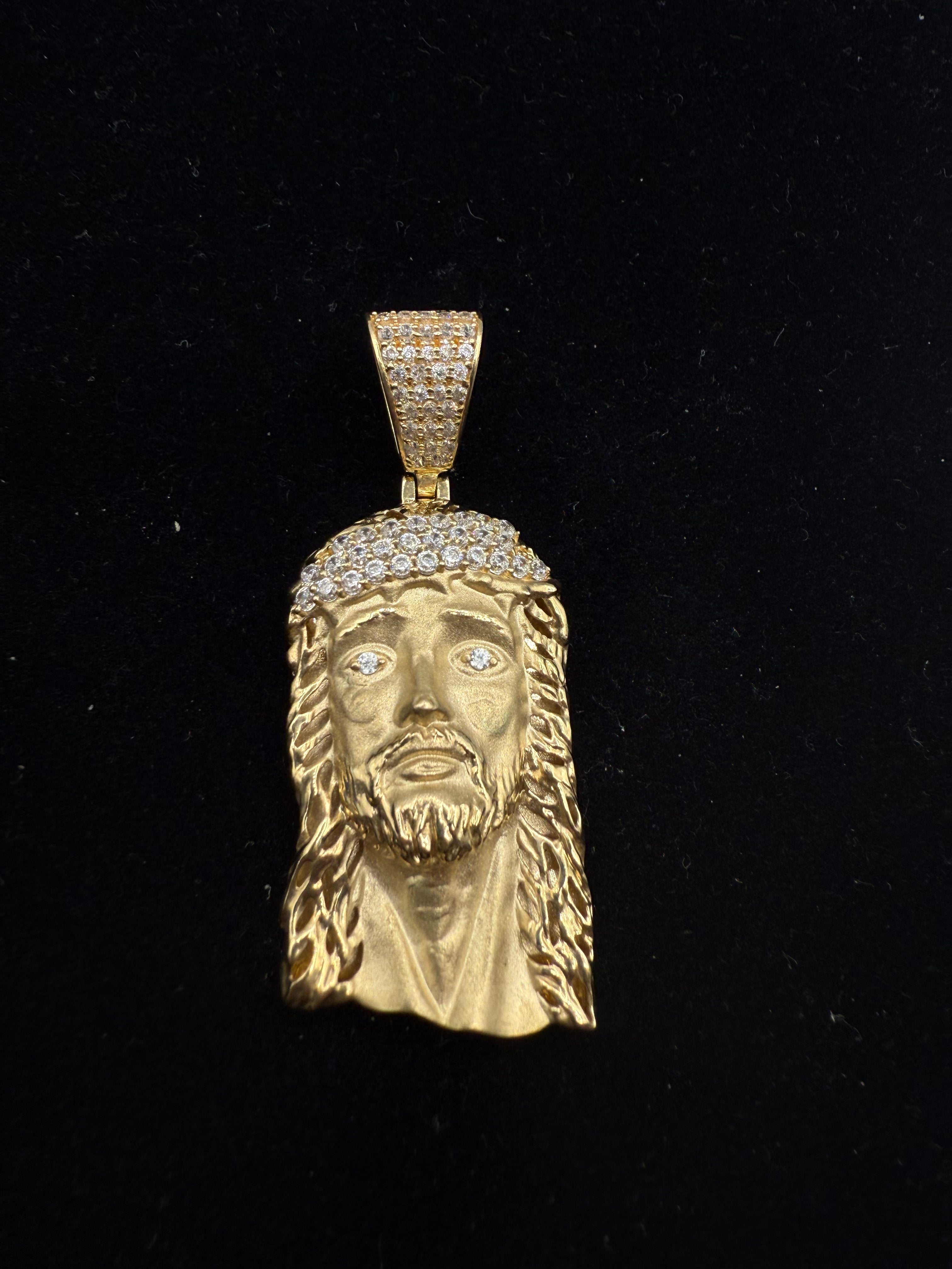 14k Medalla Jesus Face