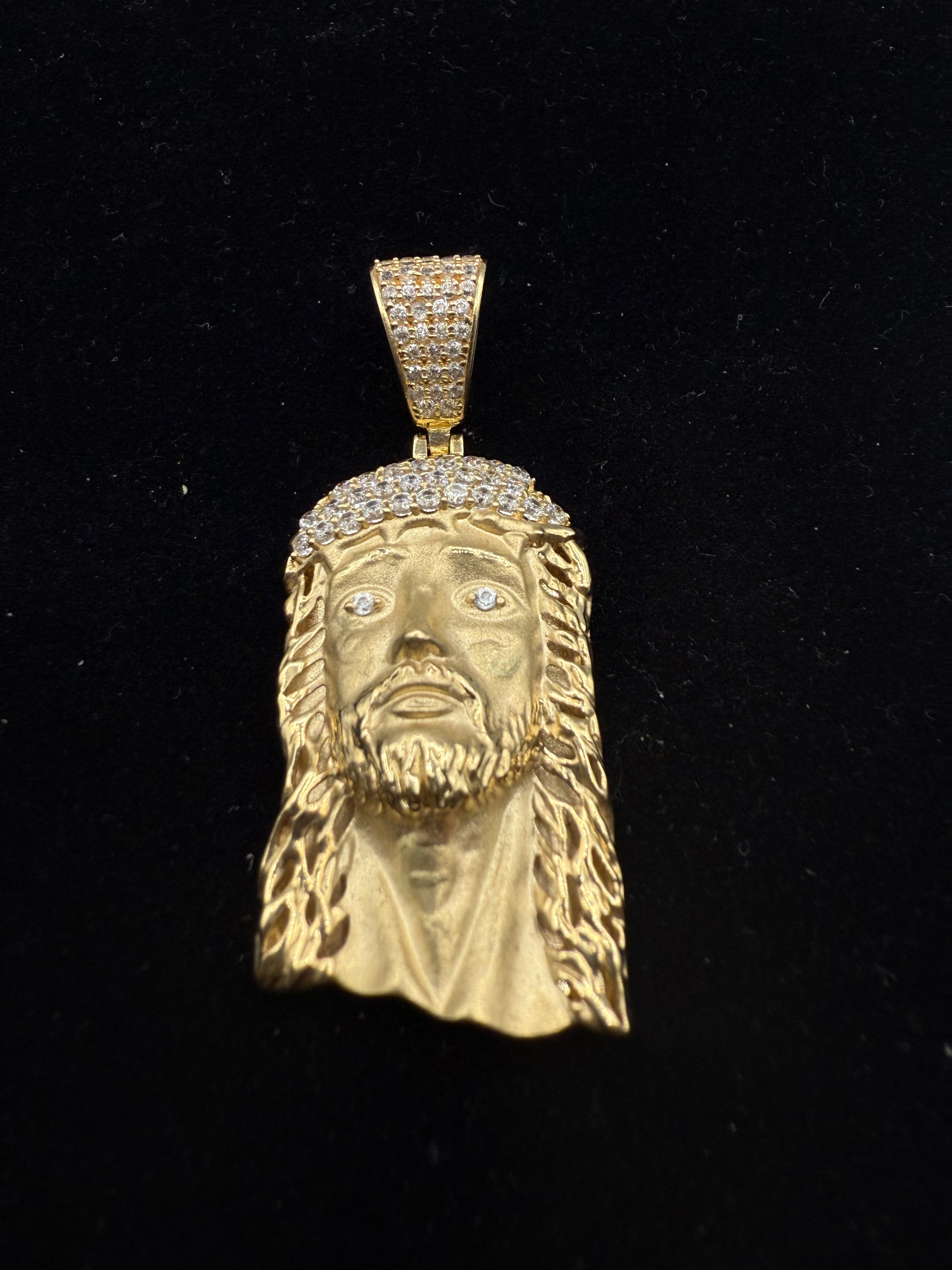 14k Medalla Jesus Face