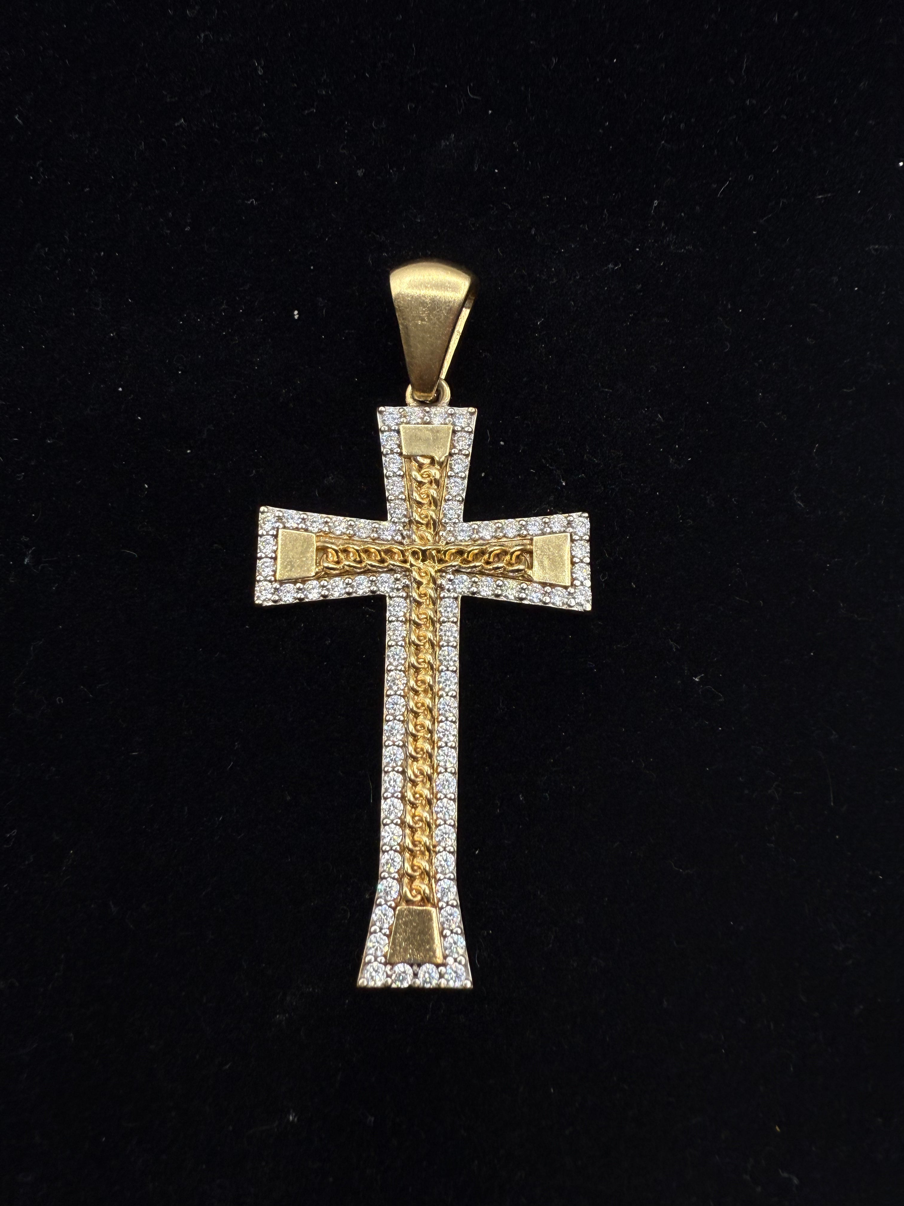 14k Medalla de Cruz