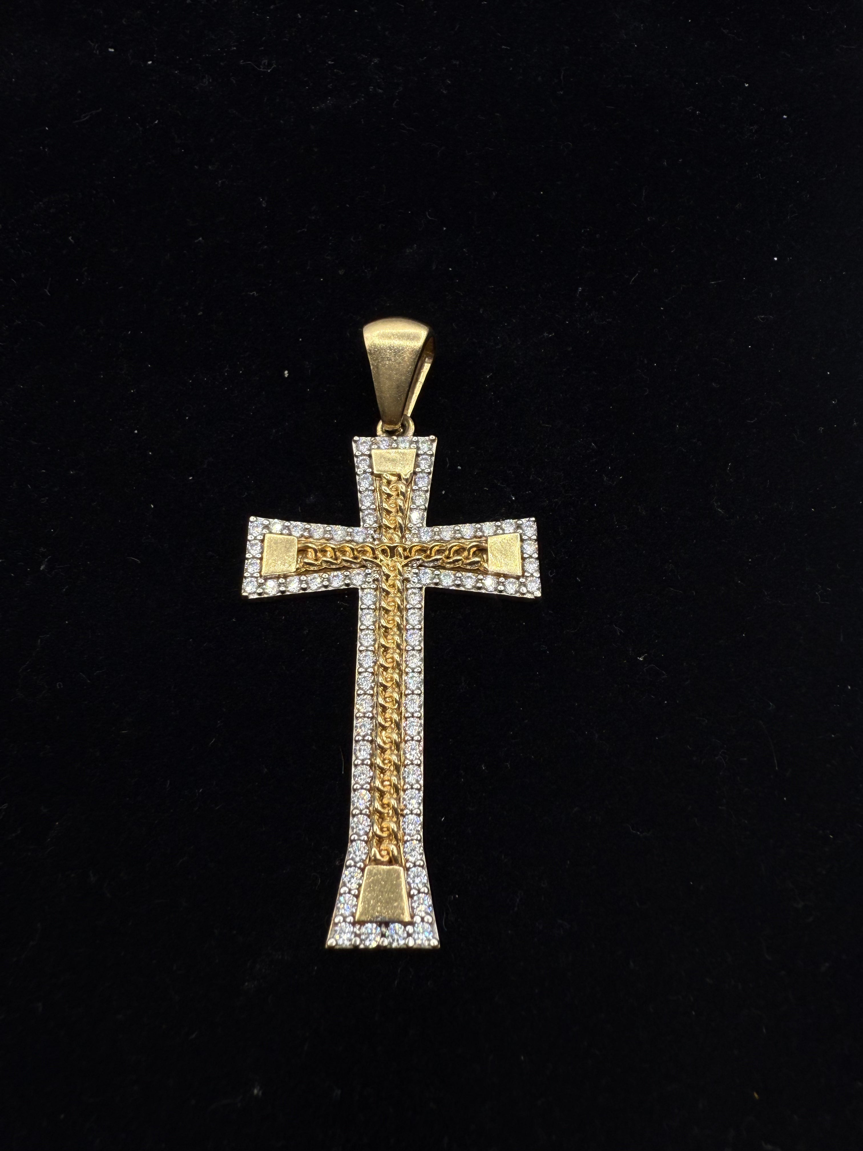 14k Medalla de Cruz