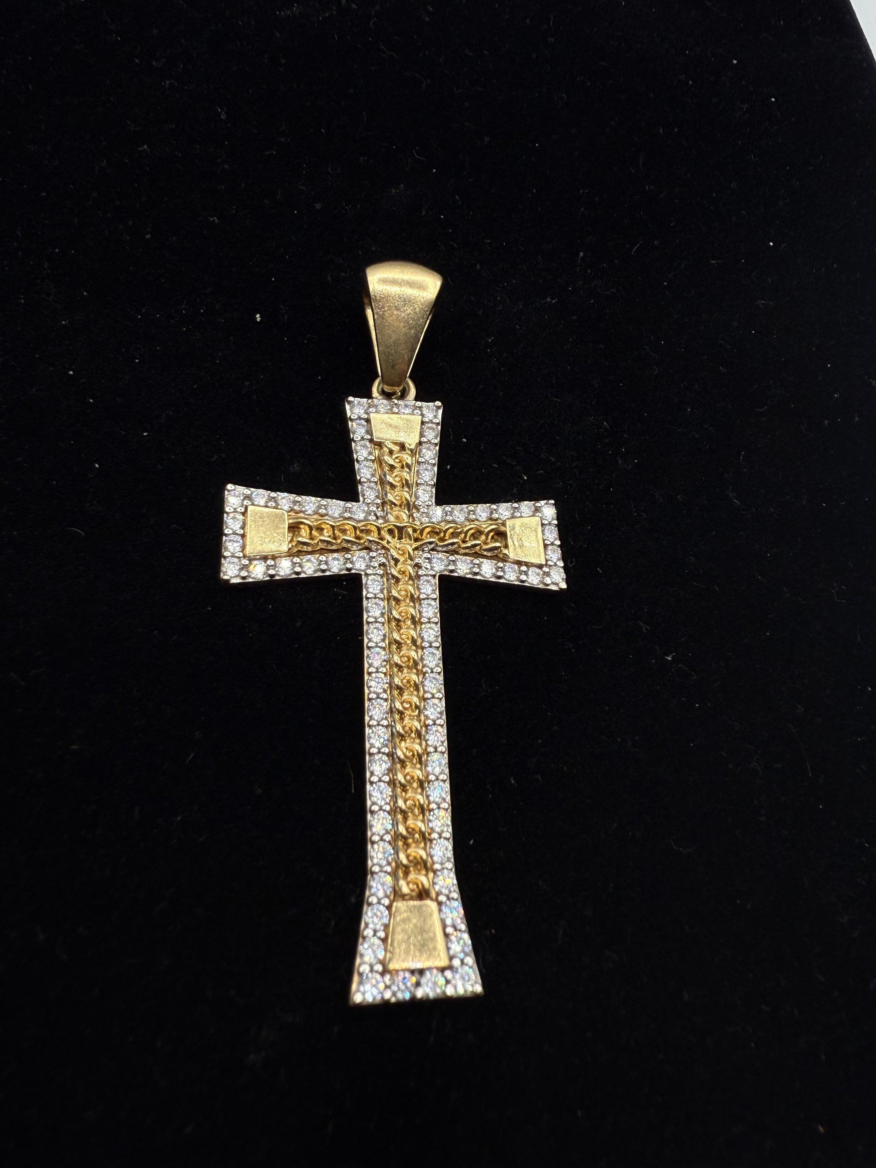 14k Medalla de Cruz