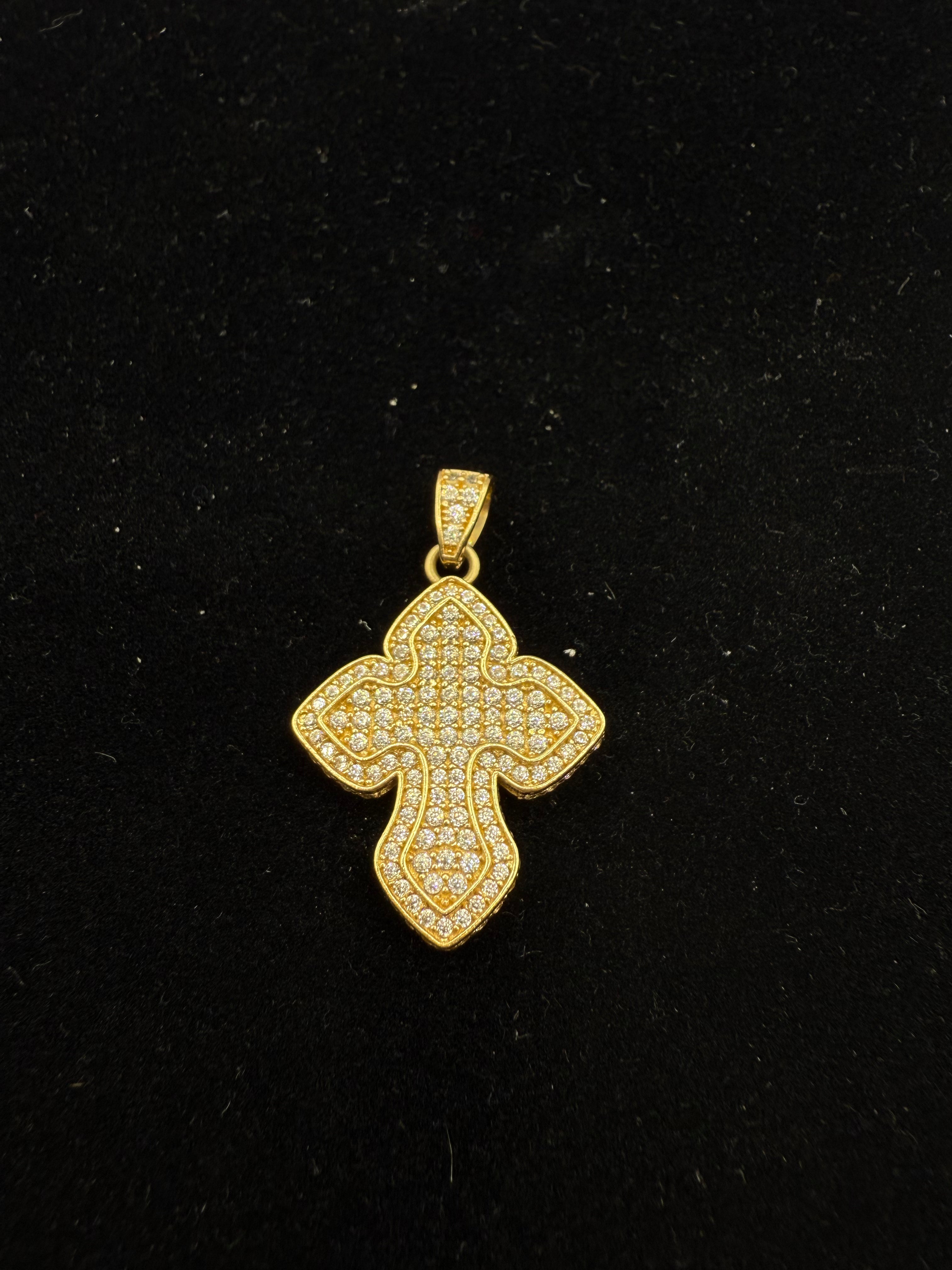 14k Medalla de Cruz