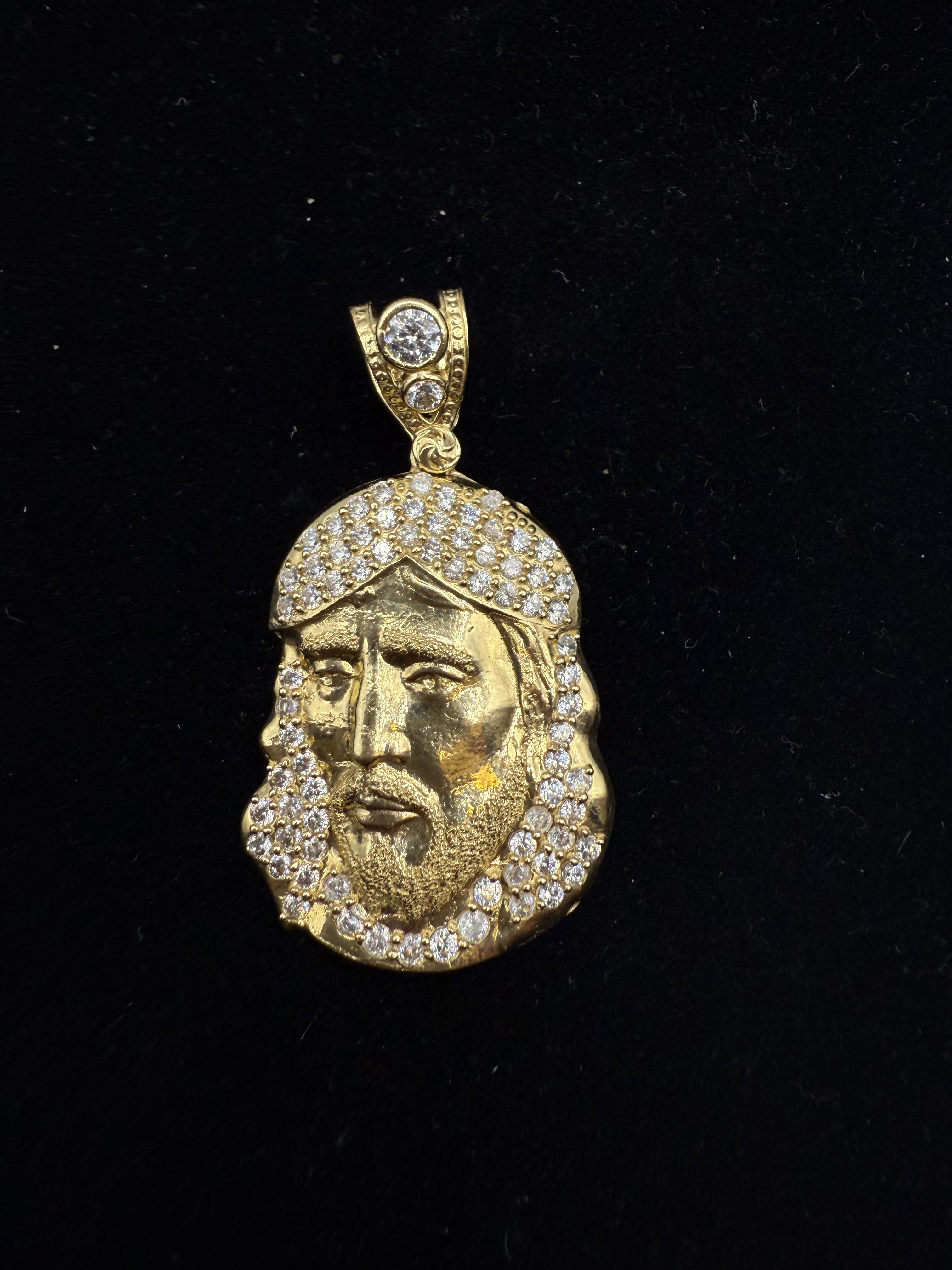 14k Jesus's Face Medalla
