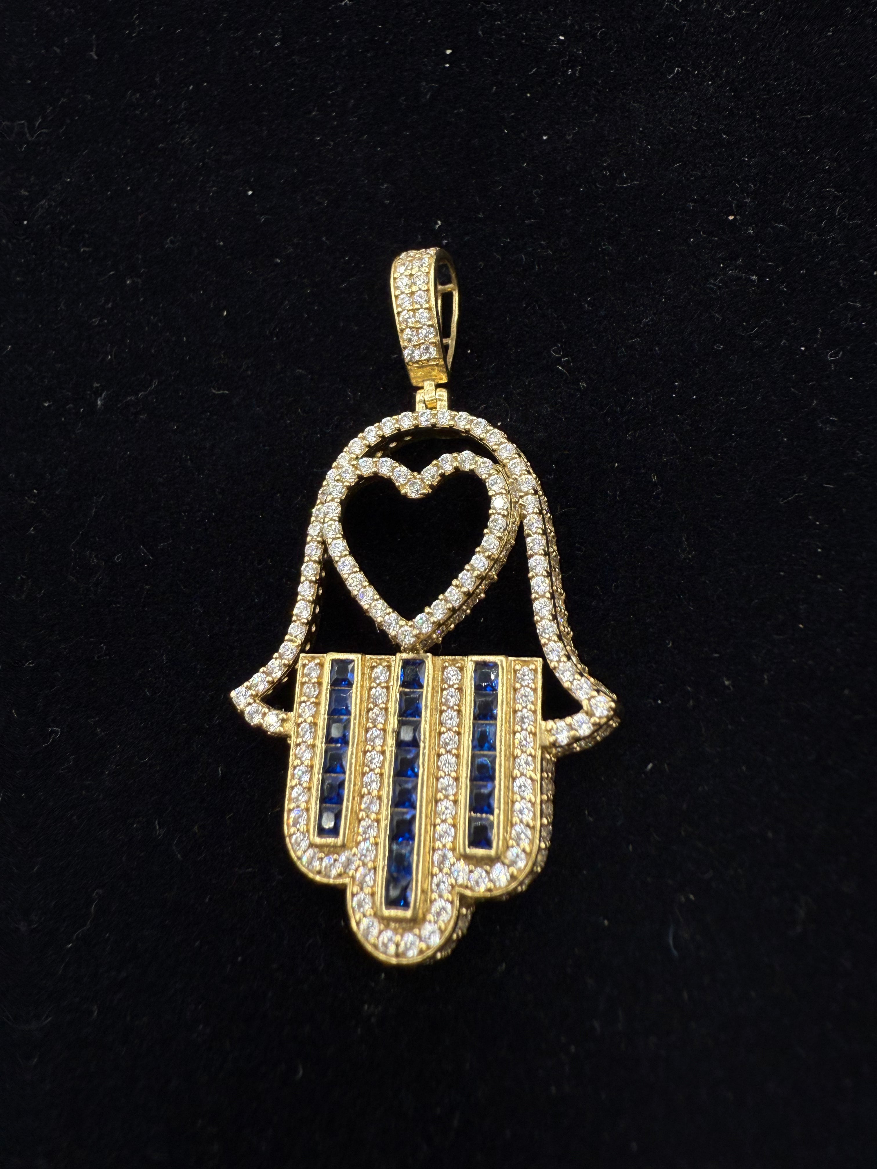 14k Medalla de la Mano de Fatima