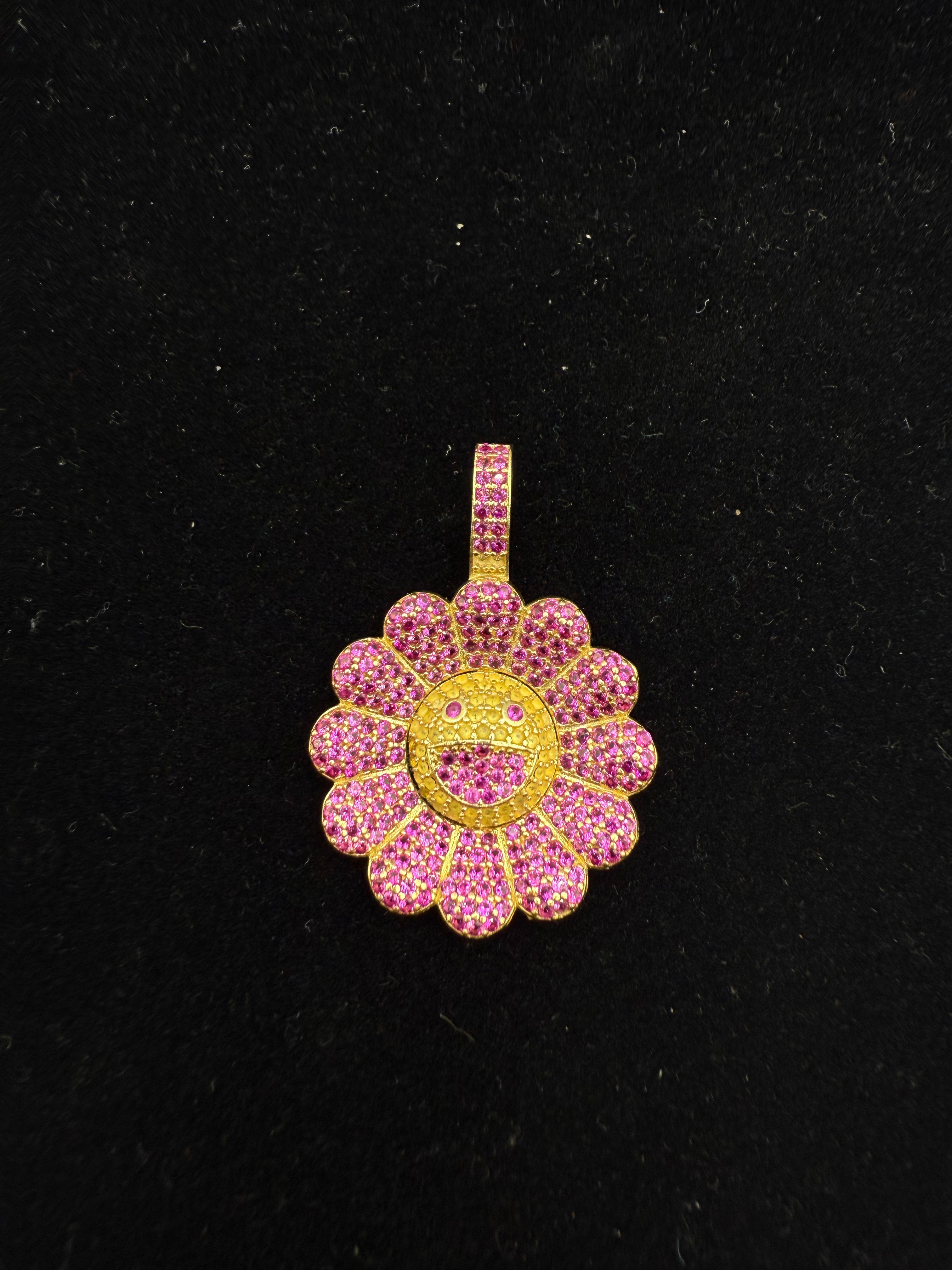14k Medalla de Flor