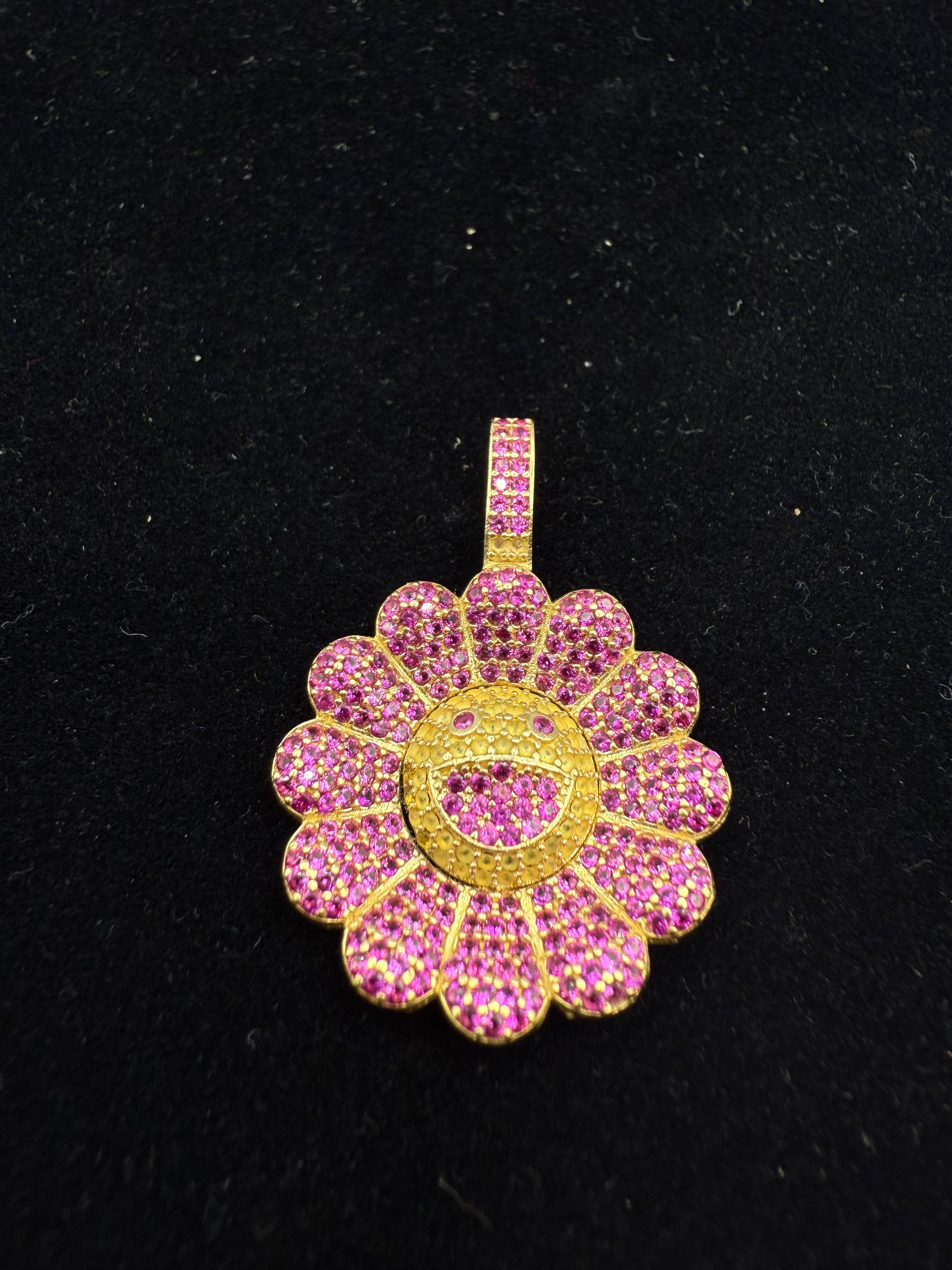 14k Medalla de Flor
