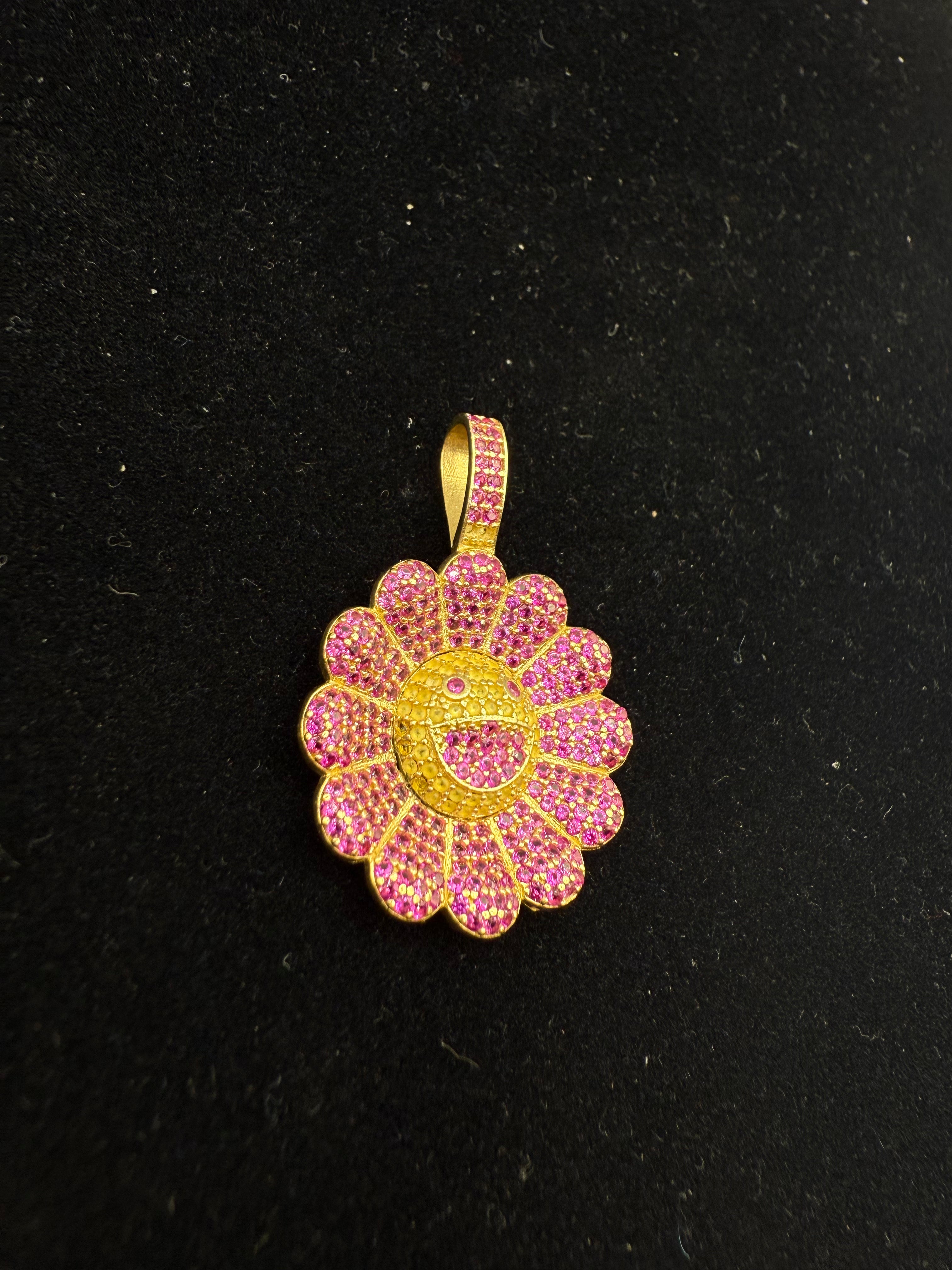 14k Medalla de Flor