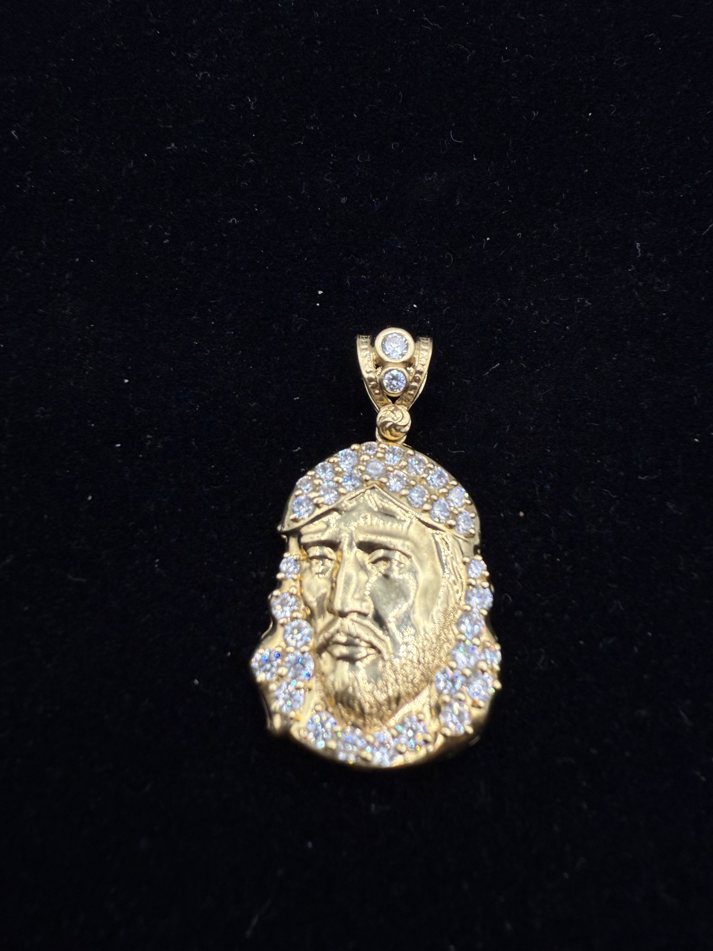 14k Jesus's Face Medalla