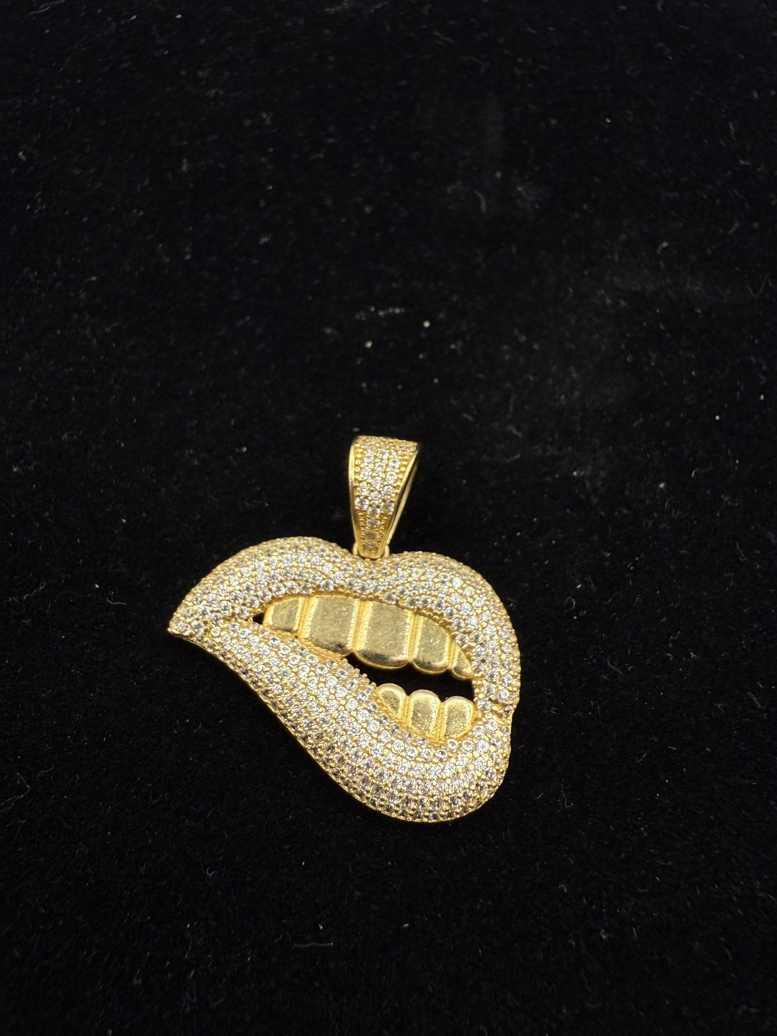 14k Medalla de Labio
