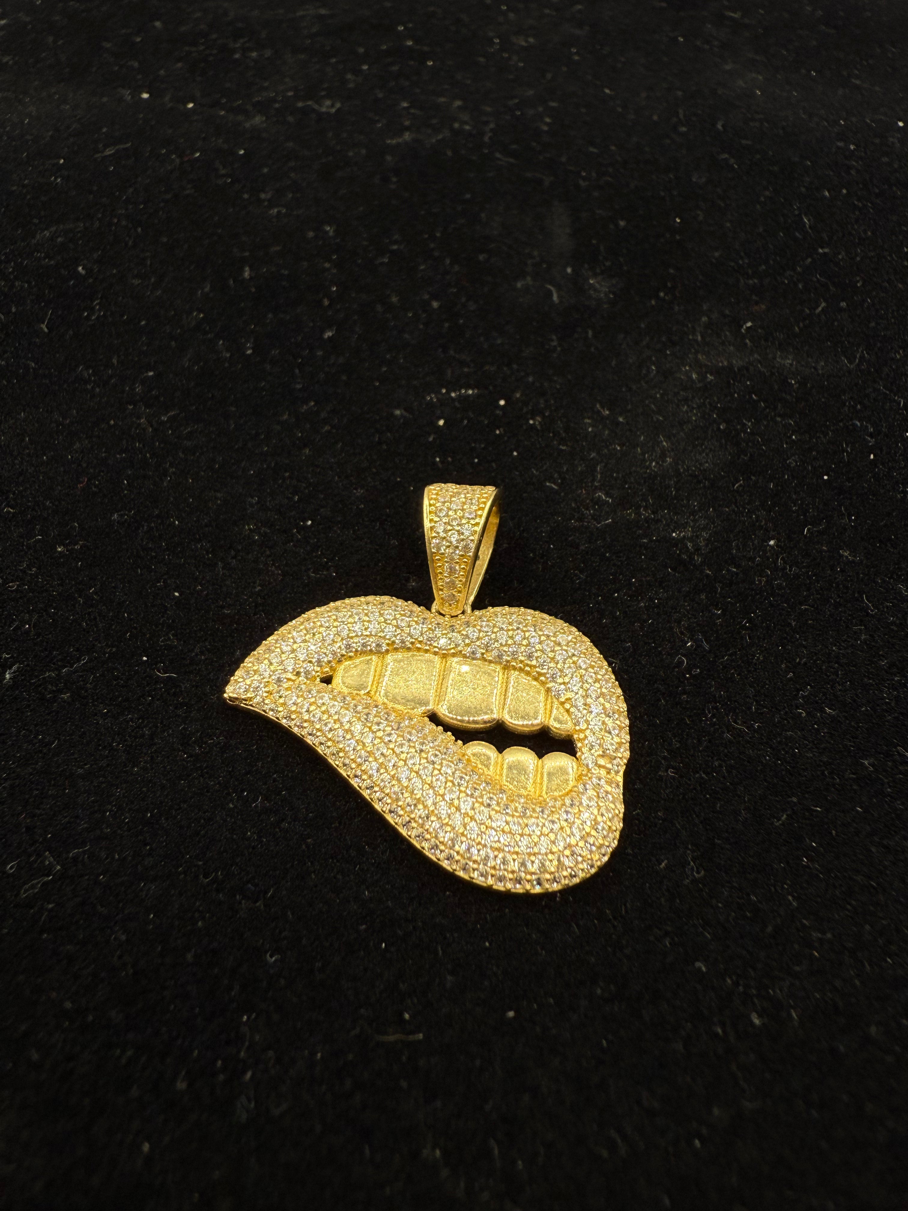 14k Medalla de Labio