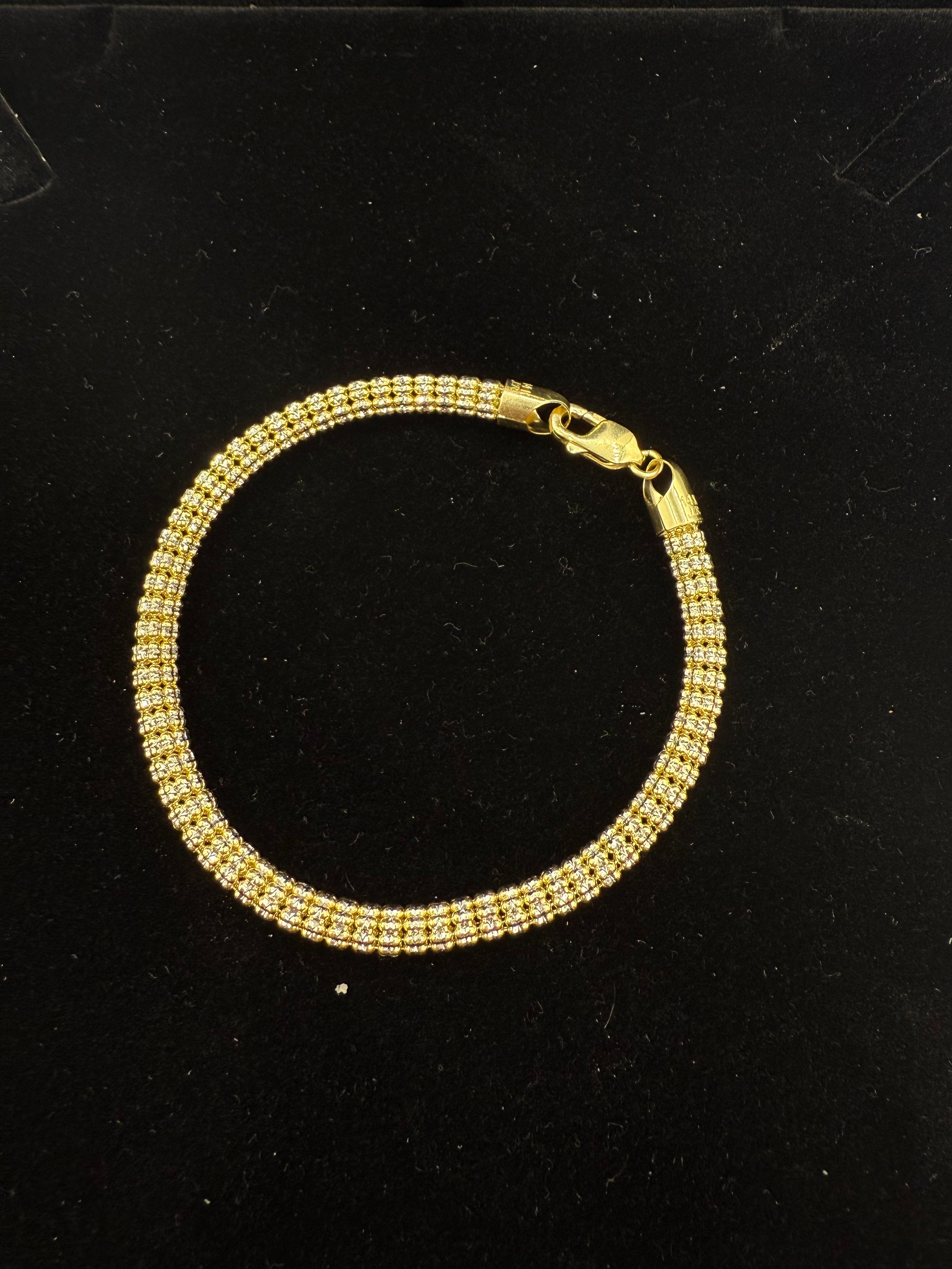 14k Moon Ice Bracelet
