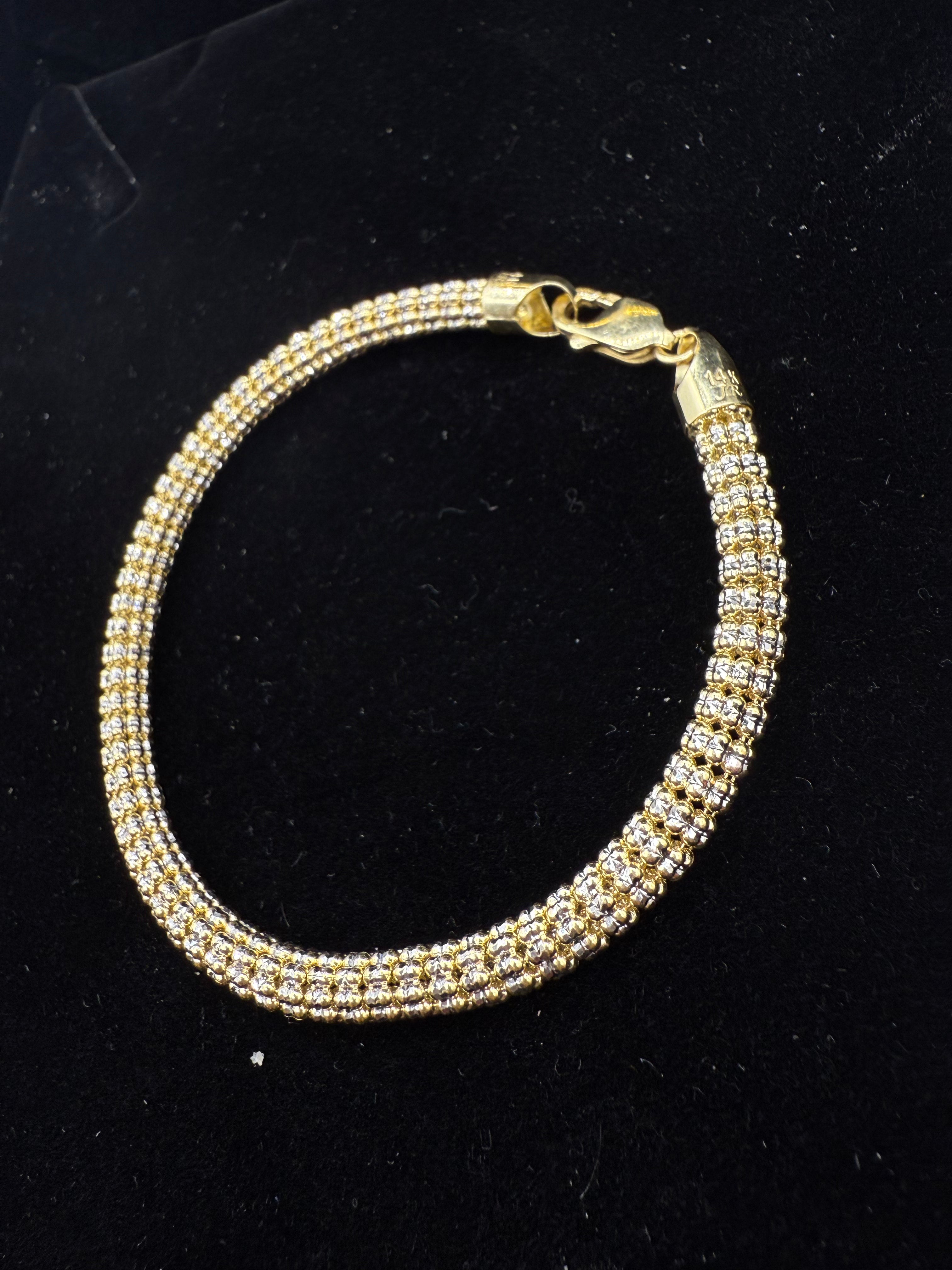 14k Moon Ice Bracelet