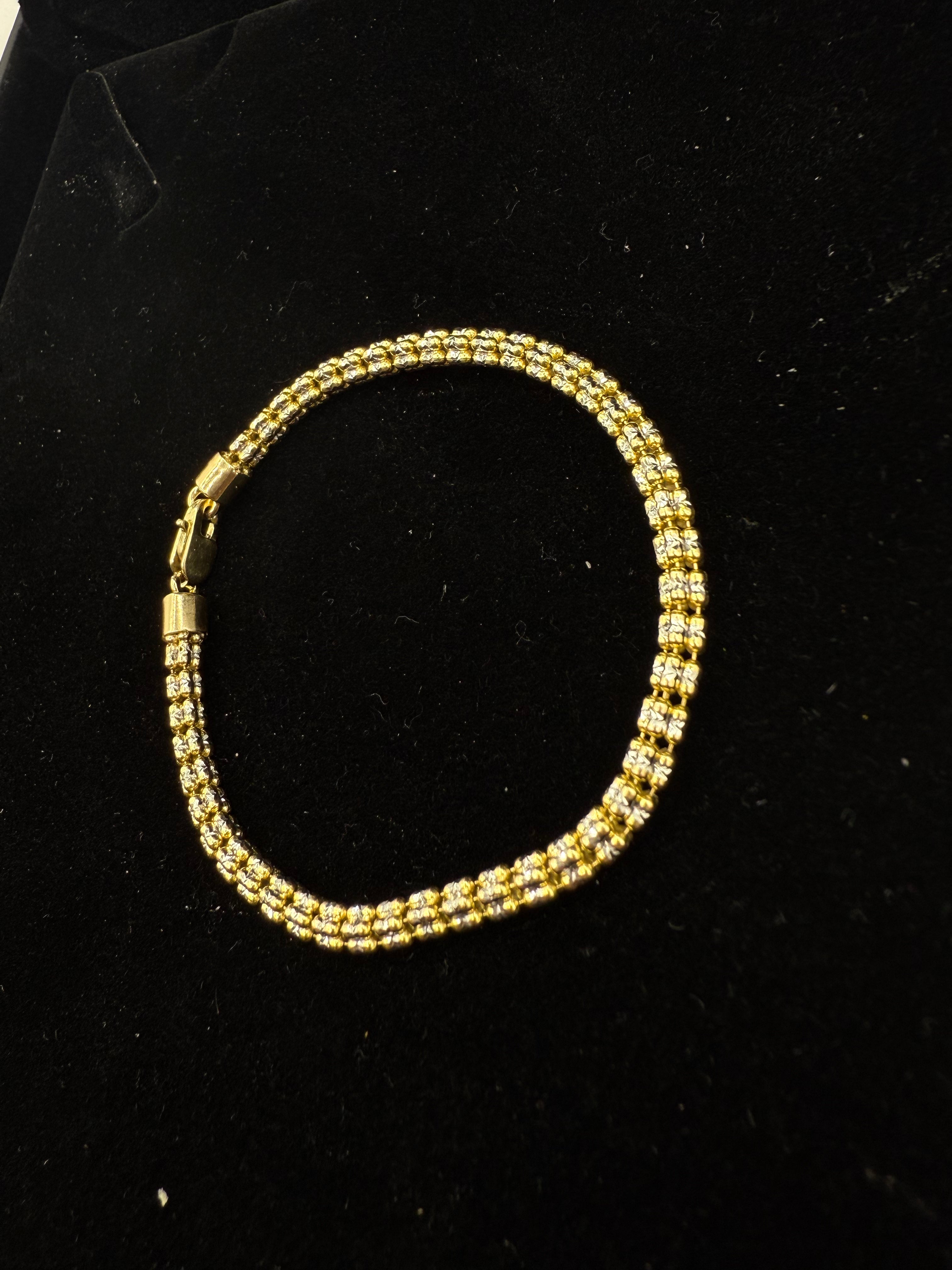 14k Moon Ice Bracelet