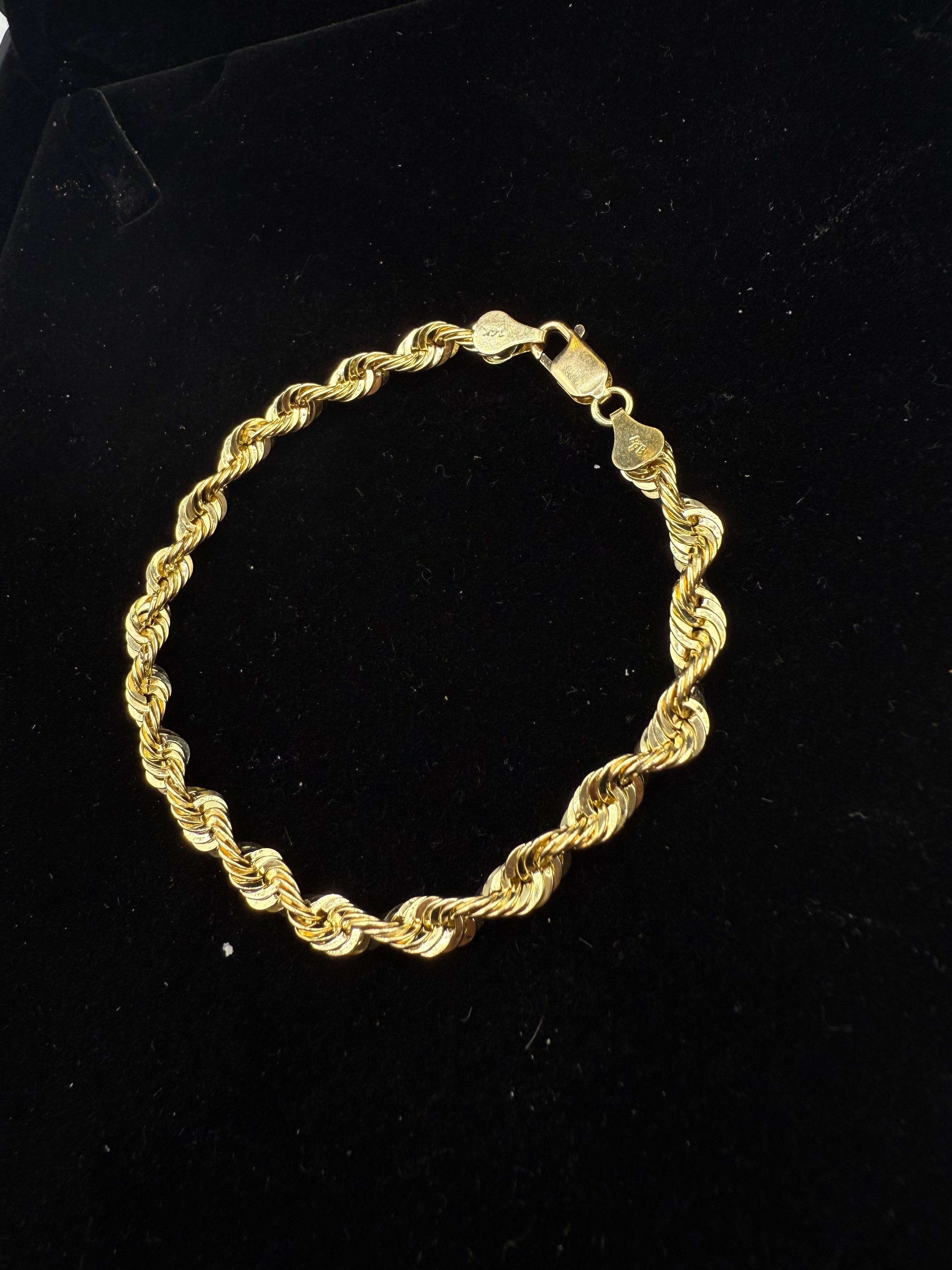14k Rope Bracelet