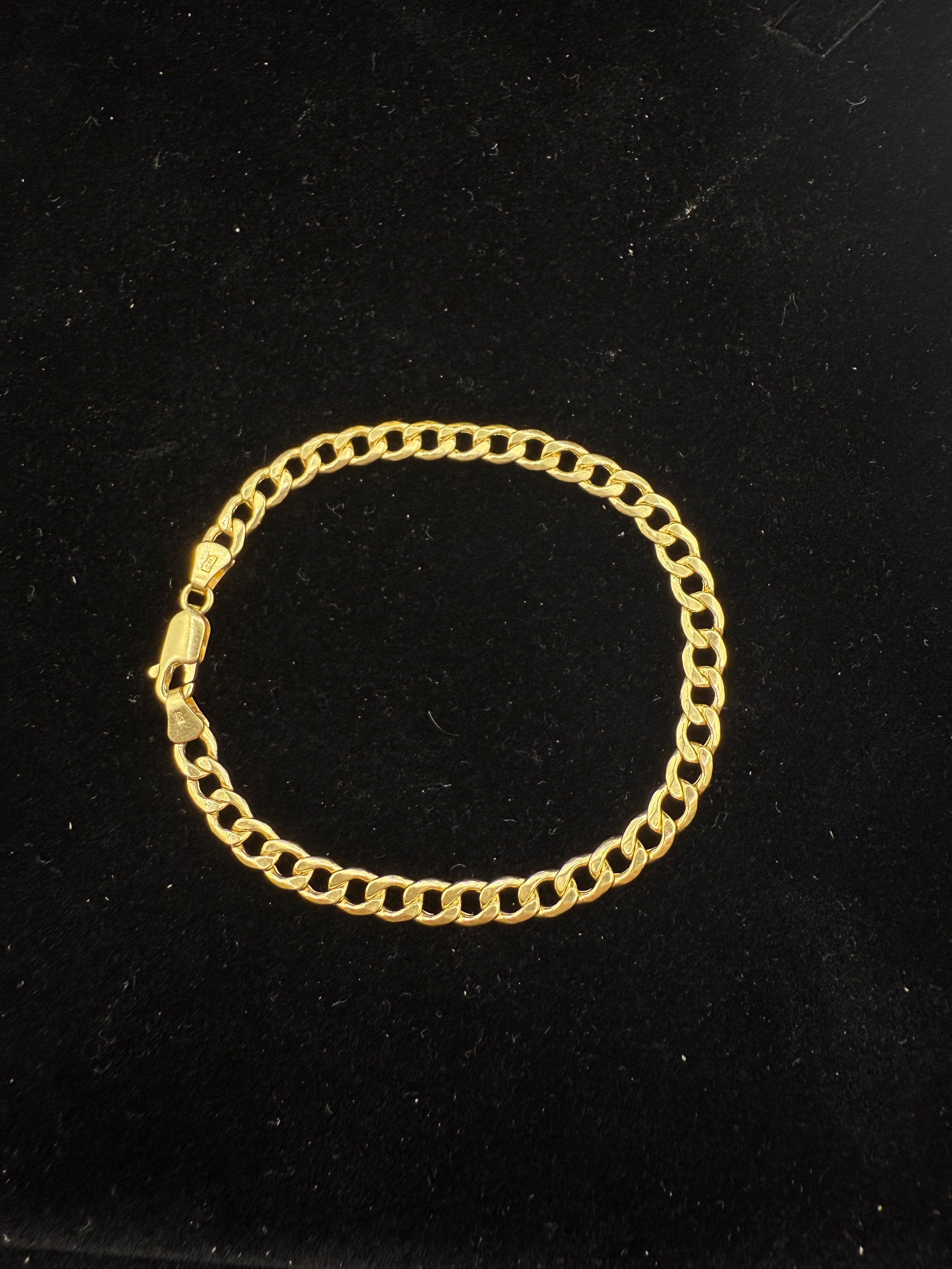 14k Flat Cuban Bracelet