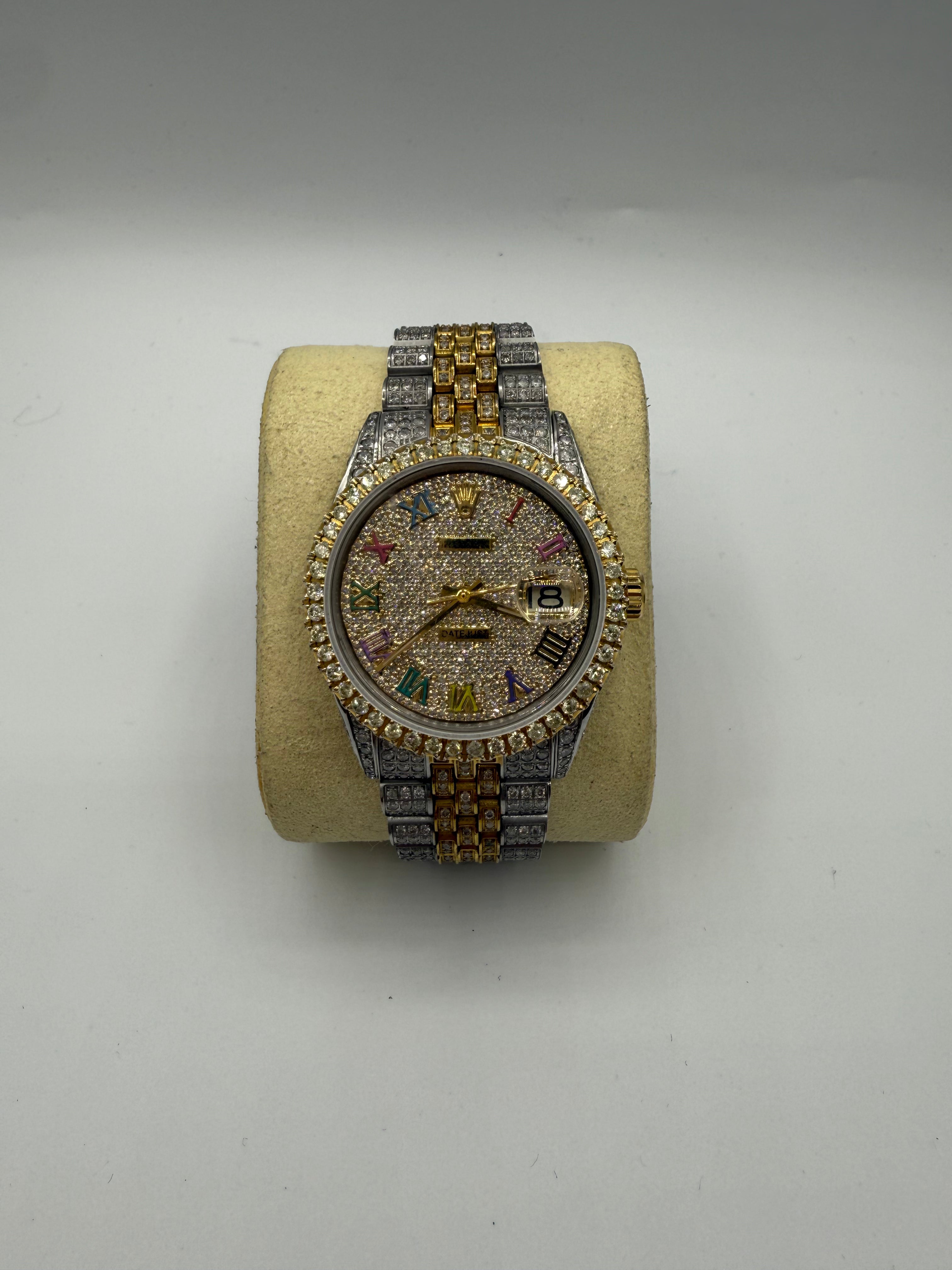 Rolex DateJust Custom Diamond Watch