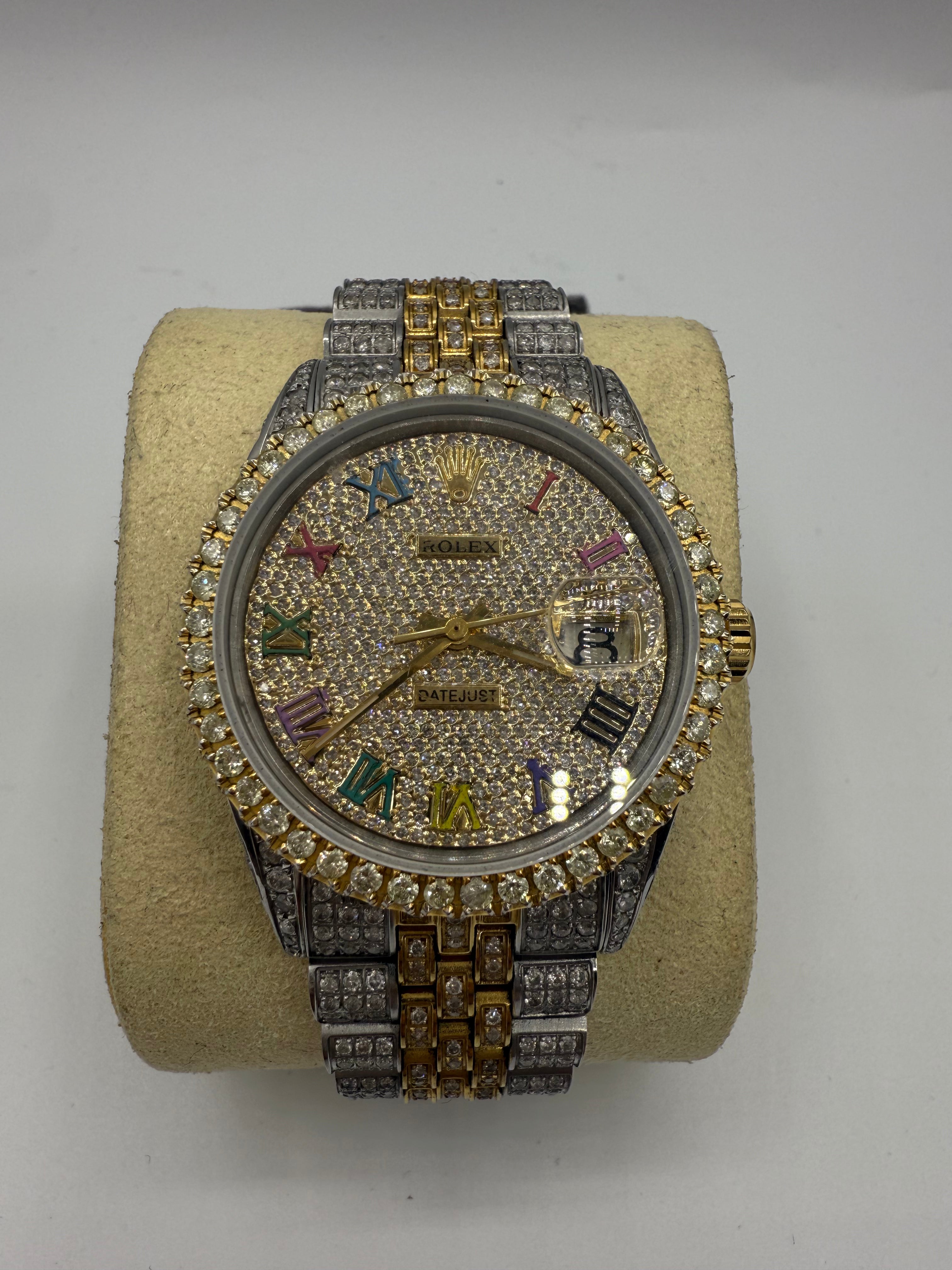 Rolex DateJust Custom Diamond Watch
