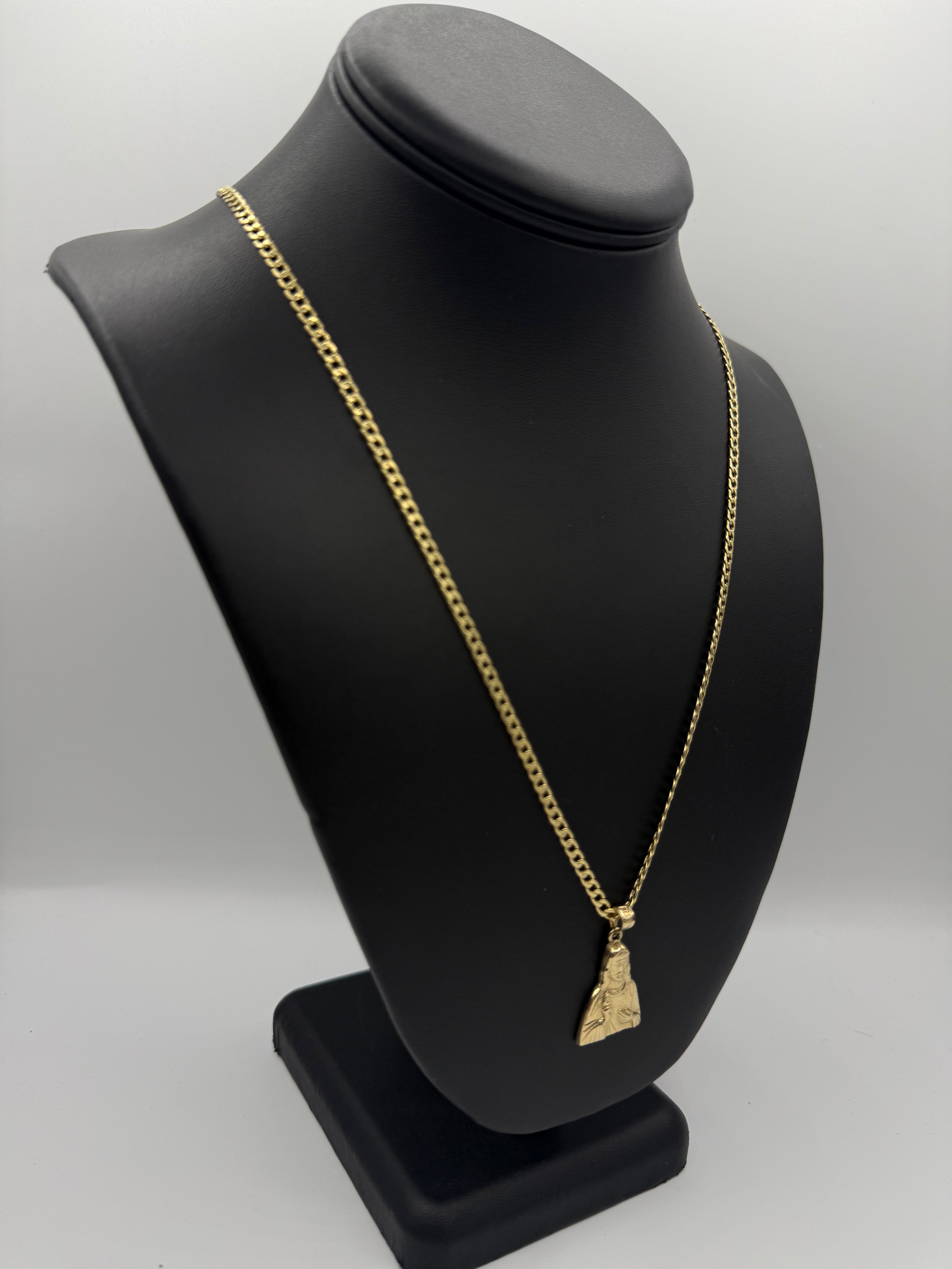 14k cubana con medalla de cristo