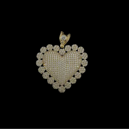 14 k Medalla de corazón